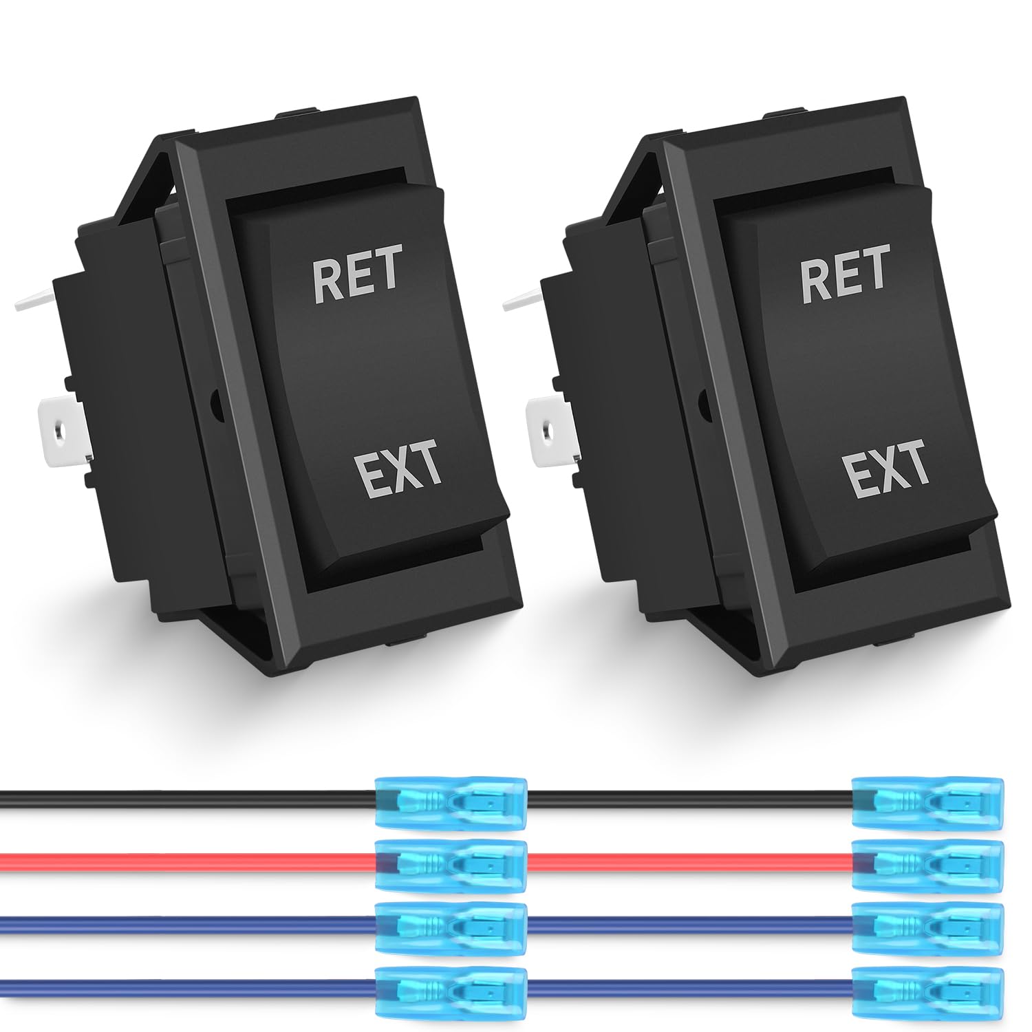 Nilight Ret Ext Reverse Polarity Toggle Switch 2Pcs On Off On Dpdt 3 Position 12Vdc Motor Control Power Jack Leveling Momentary 