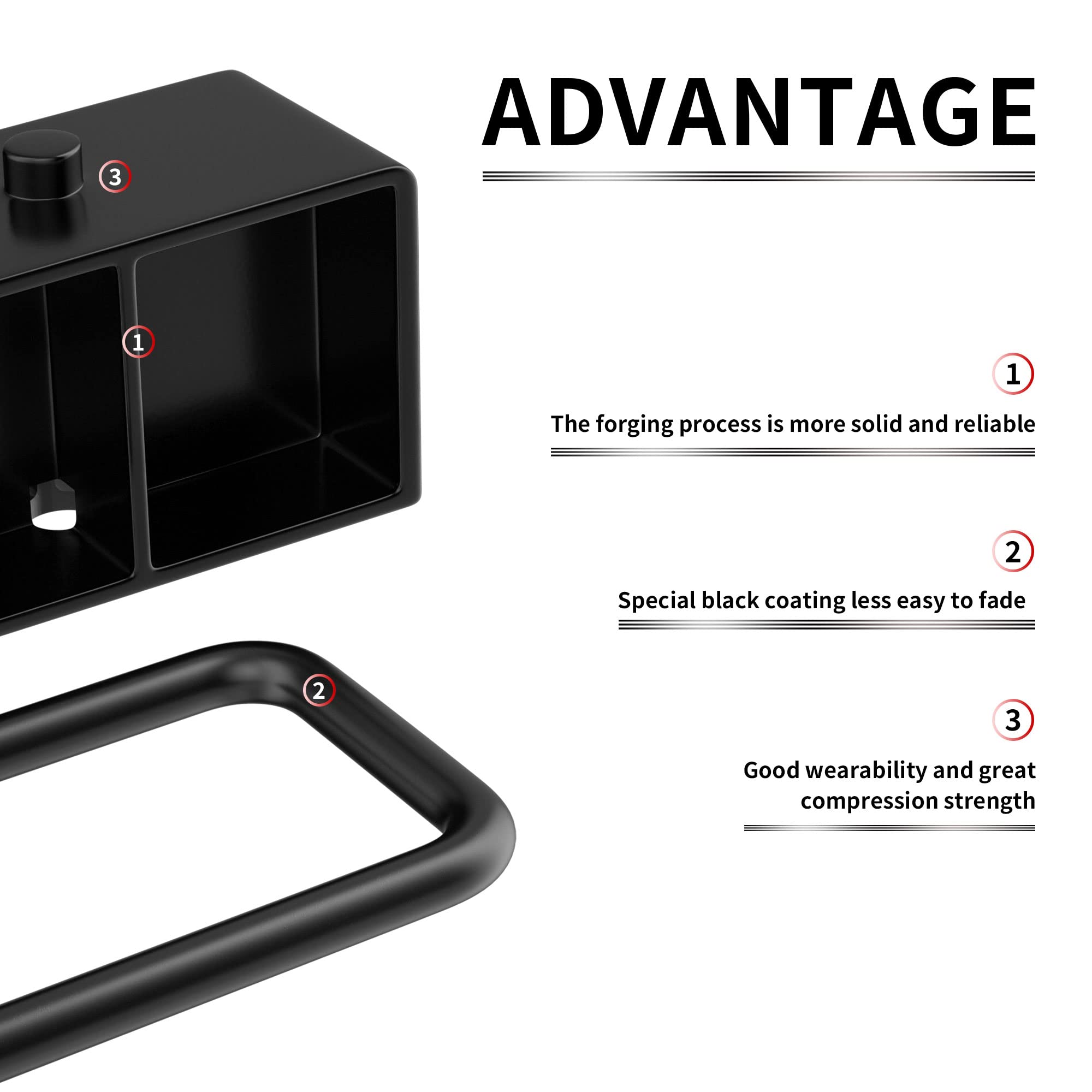 3 ' ' Rear Leveling Lift Block Kit Compatible With 1999-2023 Silverado 1500 Sierra 1500, 3 Inch Black Leveling Lift Block Extend