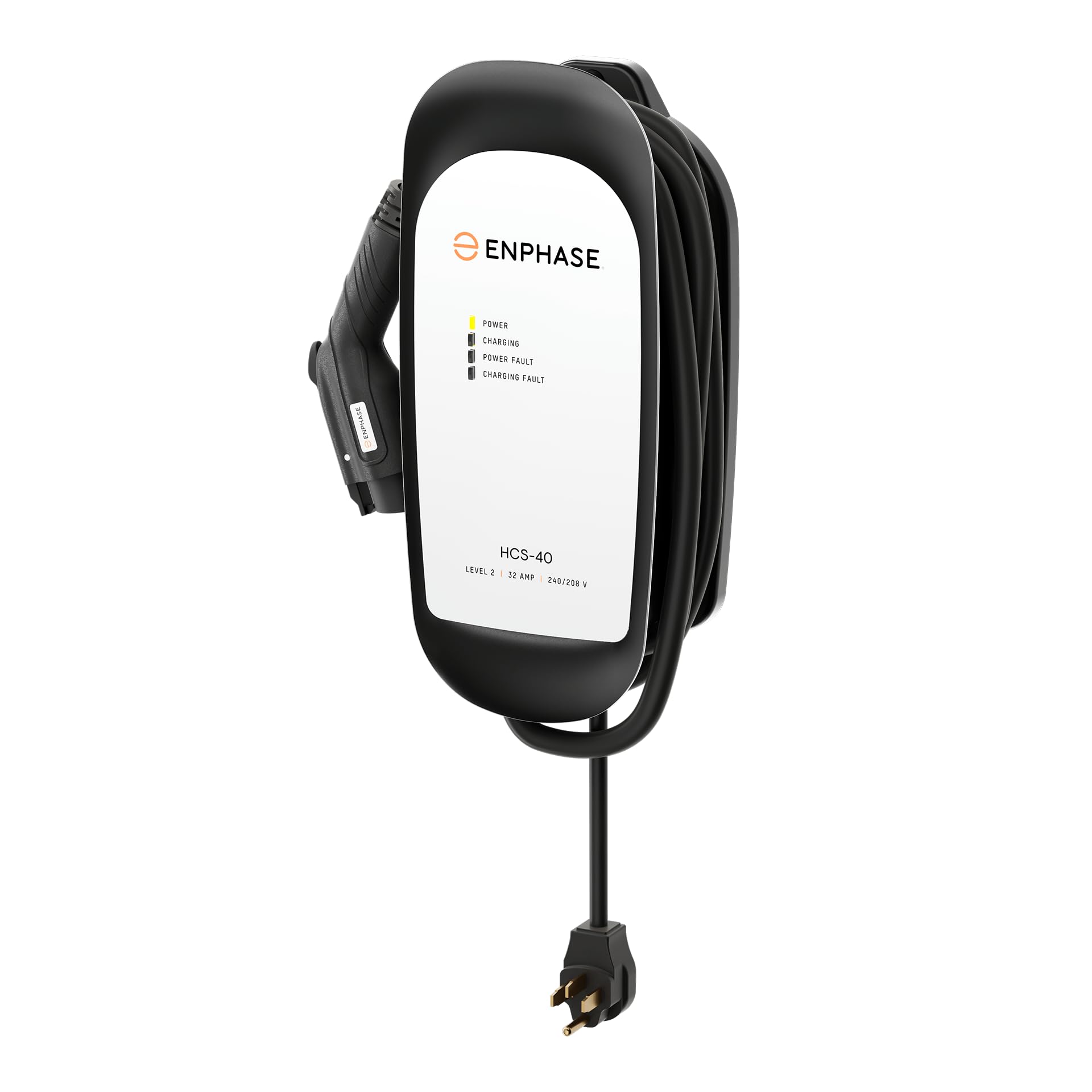 Enphase 32 Amp Plug-In Level 2 Ev Charger For Home, Hcs-40 (Formerly Clippercreek), Nema 14-50, 5-Year Warranty, 25 Ft Cable, J1