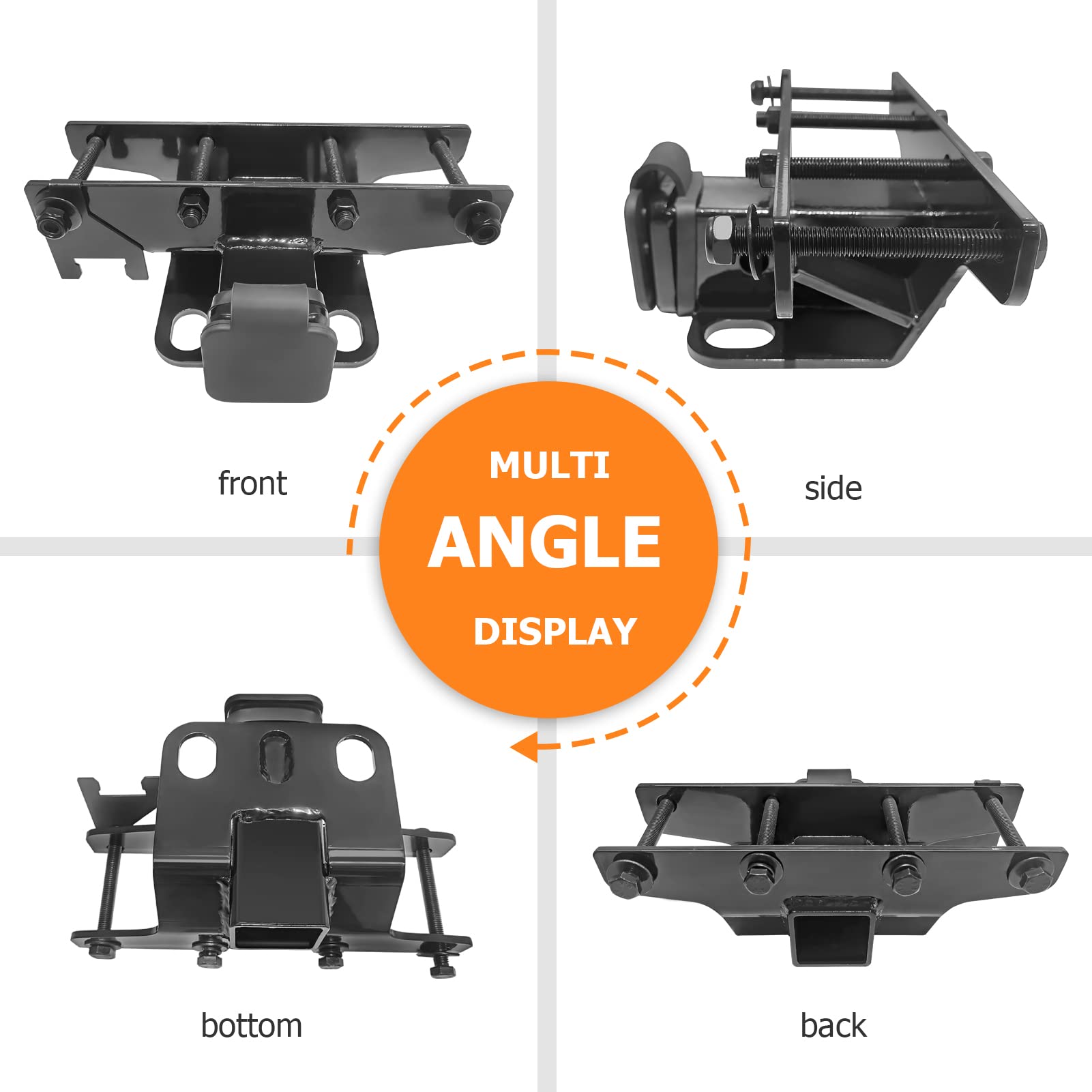 WeiSen 2'' Rear Trailer Hitch Receiver Class 3 Towing Hitch & 4-Pin Trailer Wiring Harness Compatible with Jeep Wrangler JL/JLU
