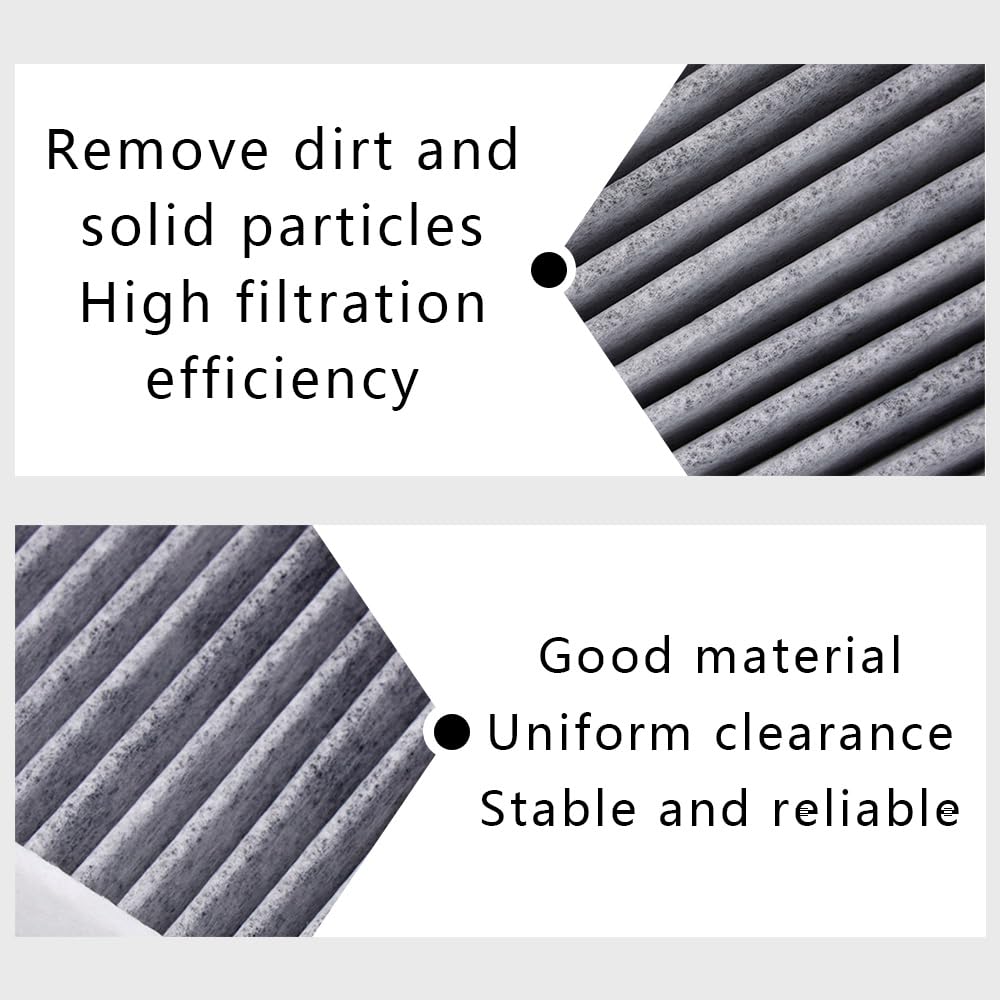 Lecctso Cabin Air Filter, Air Filter, Cabin Filter Includes Activated Carbon Replaces OEM #87139-26010, 87139-02090 Compatible w