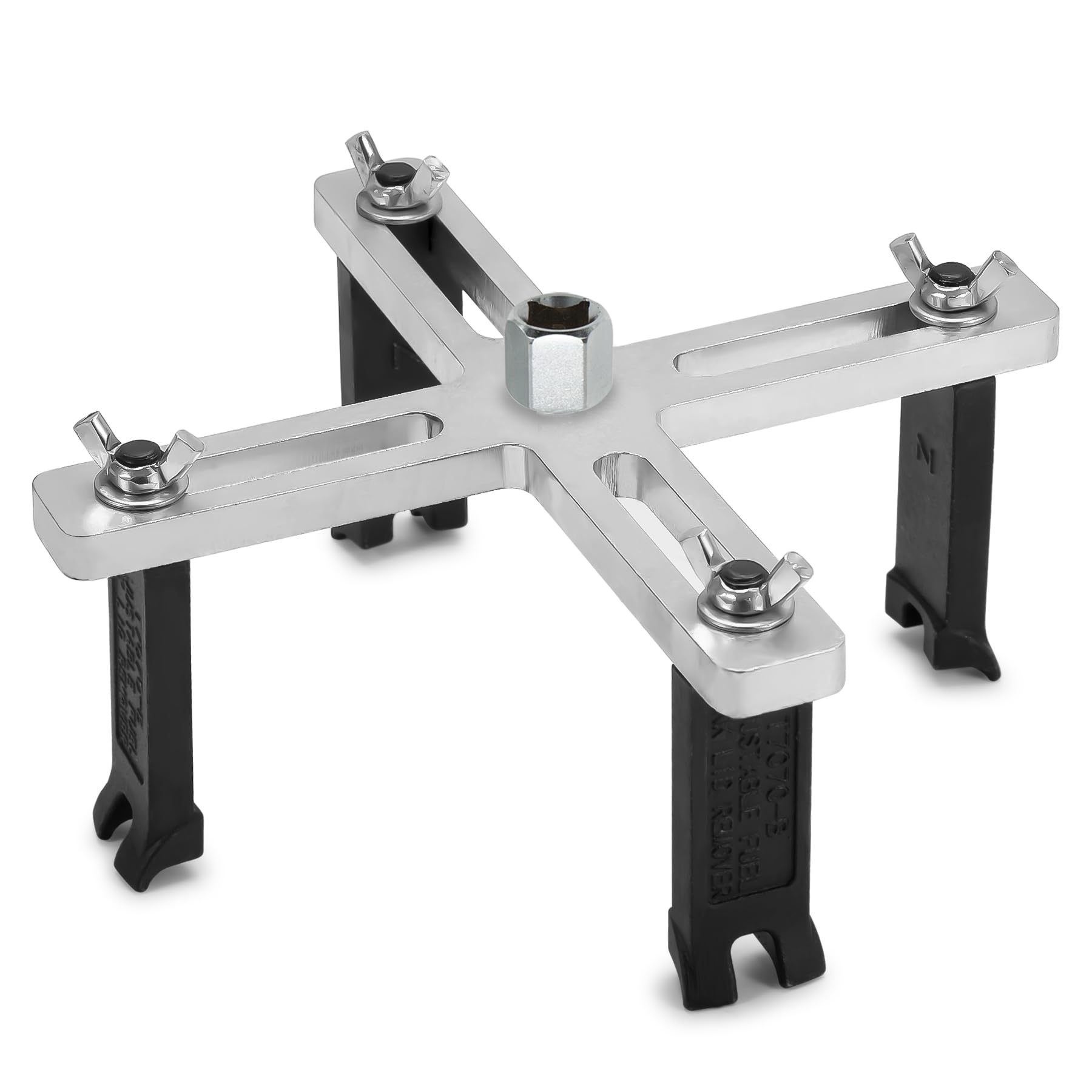 AUPREX Universal Fuel Pump Removal Tool, Adjustable 4 Jaw Fuel Tank Lock Ring Tool Range from 2.1    to 5.9   , Heavy Duty Fuel 