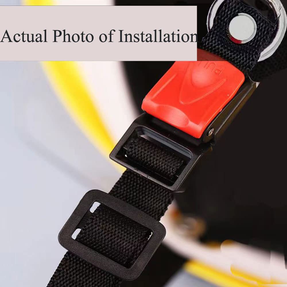 Yehveh 2 Sets Kit Motorcycle Helmet Speedy Clip Chin Strap Buckle Ratcheted Belt Clips Quick Release Pull Lock Adjustable Adapte