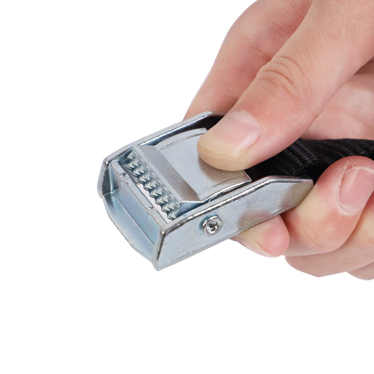 Xstrap Standard Cam Buckle Straps 6Pk 8Ft Powersports Tie-Downs 1-Inch Black Lashing Straps With Carry Bag, For Securing Cargo,