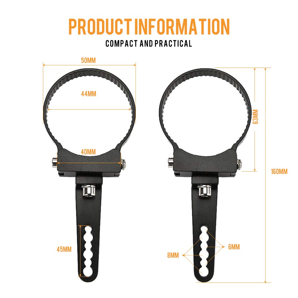 Auxbeam Mounting Bracket Kit 1.75 Inch Bull Bar Roll Cage Clamps Universal Holder Kits For Led Hid Light Bar Jeep Wrangler Truck