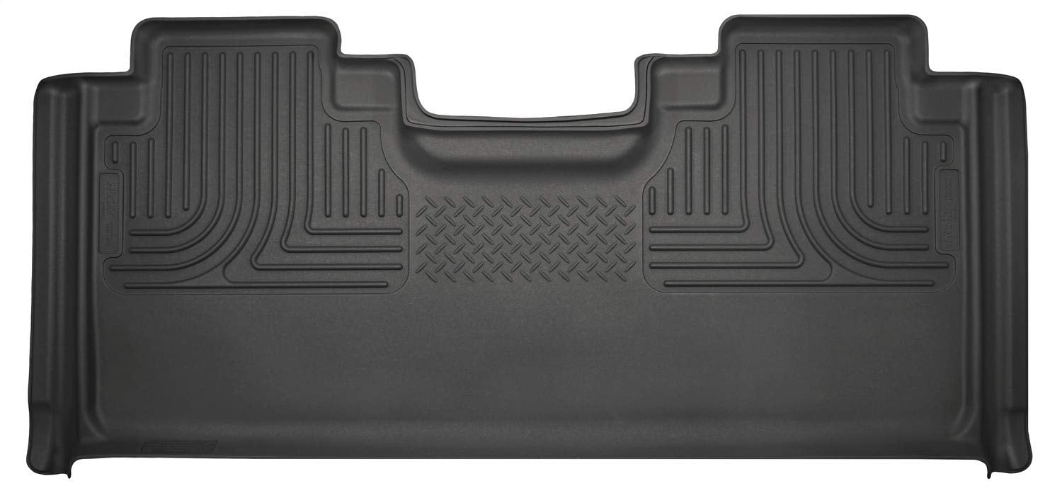 Husky Liners Weatherbeater Floor Mats | Fits 2015-2024 Ford F-150 Supercab; 2017-2024 Ford F-250/F-350/F-450 Supercab With Fold Flat Storage (Full Coverage) | 2Nd Row, 1-Pc Black - 19361