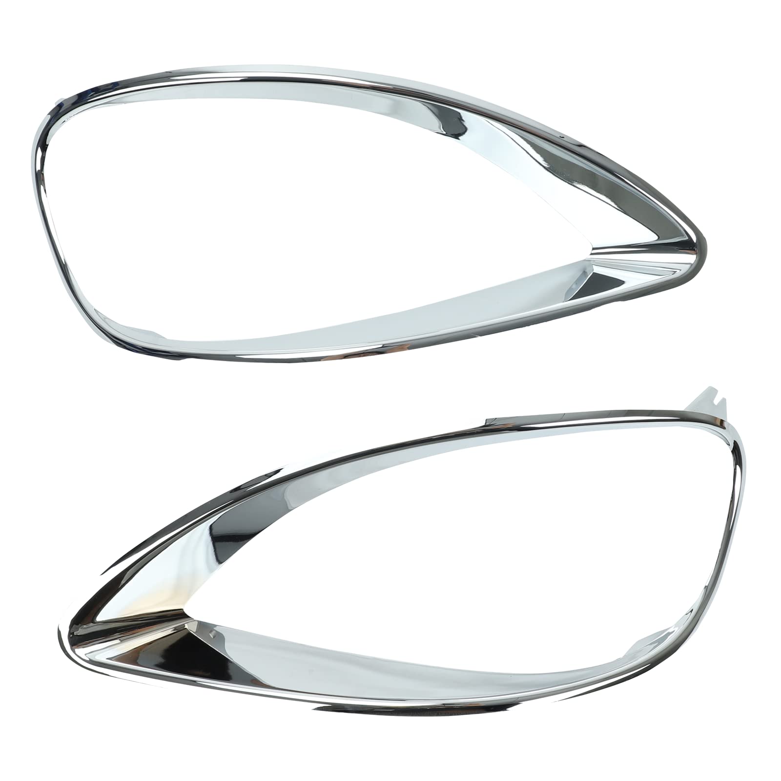 Baclaugh Chrome Headlight Bezel Trim Driver + Passenger Replacement For Freightliner Columbia 01-17
