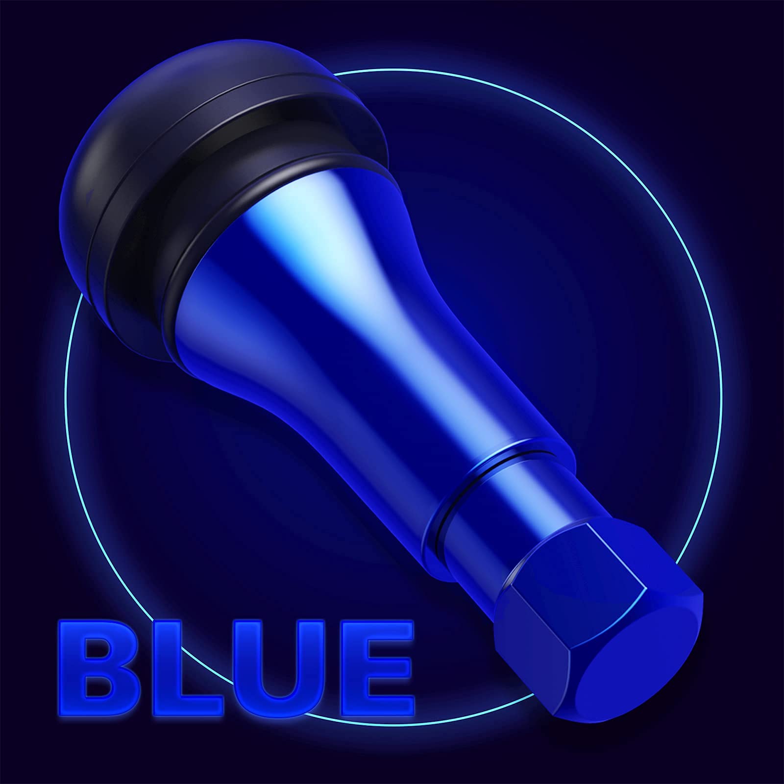 Ckauto Tr413Ac Blue Chrome Rubber Snap-In Tire Valve Stems (5 Pack)