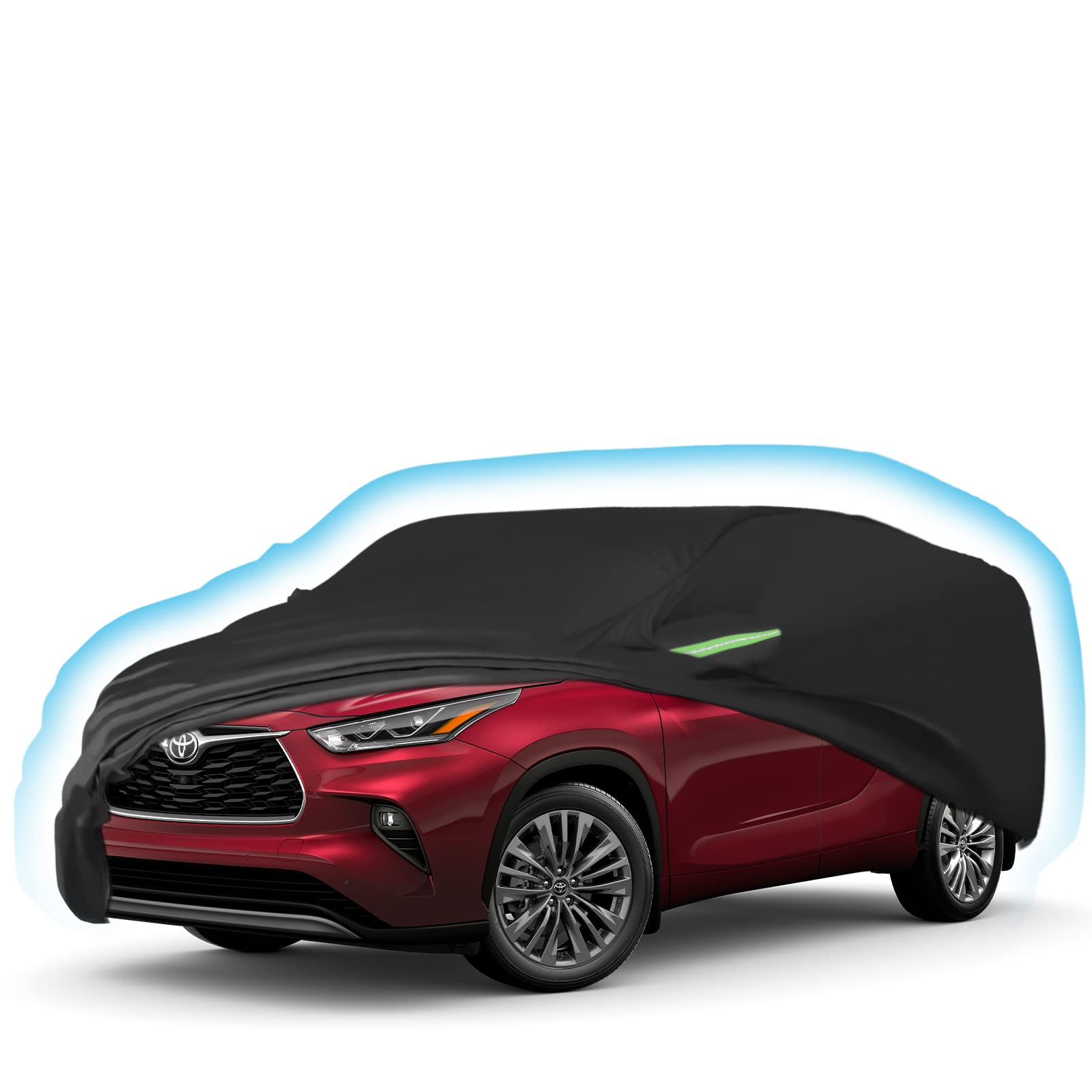 Proadsy 2025 Upgrade Car Cover For Toyota Highlander 2020-2024 2025, Waterproof All Weather, Windproof Snowproof Rain Hail Sun U