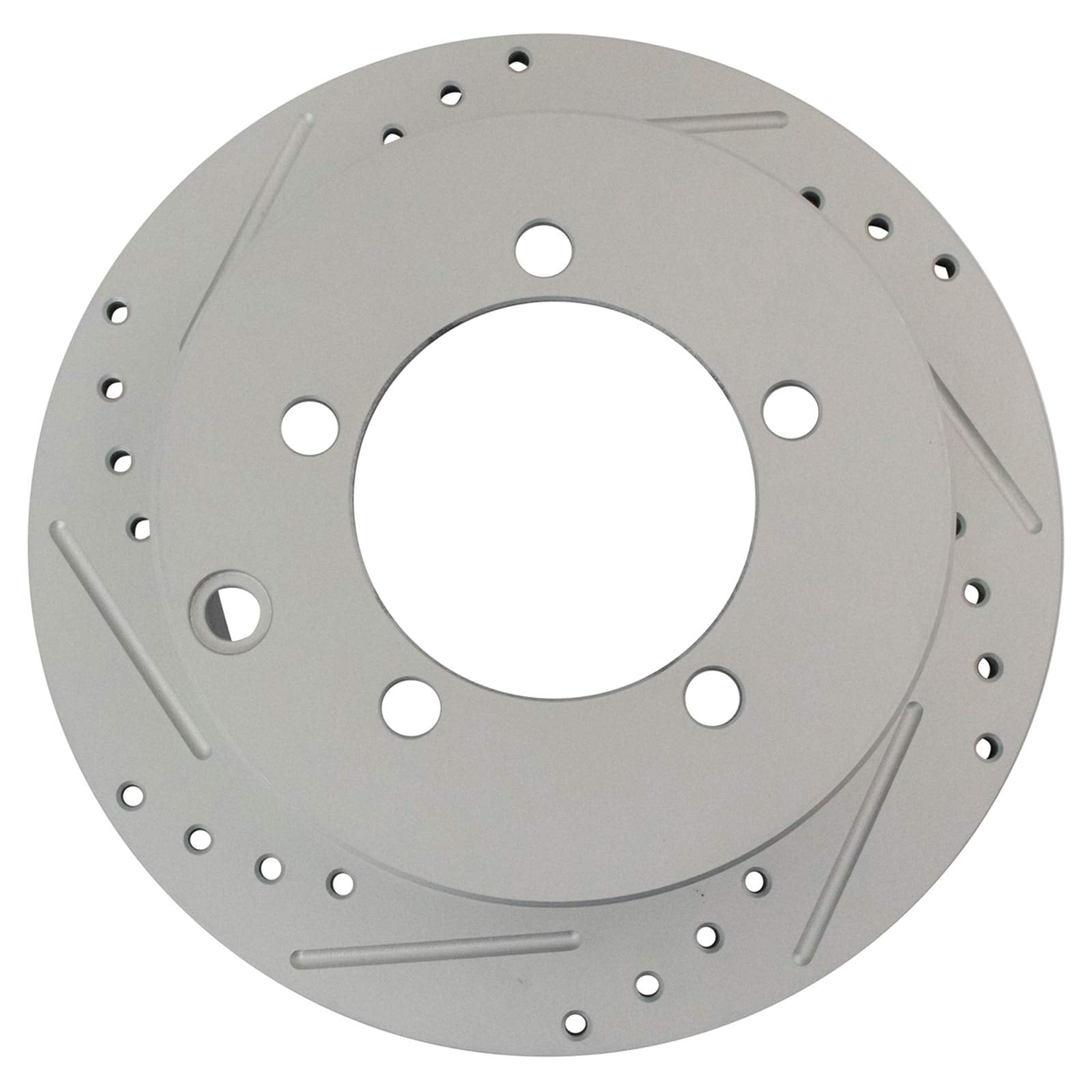 Trq Performance Brake Rotor Drilled Slotted Rear Coated Pair For Mitsubishi