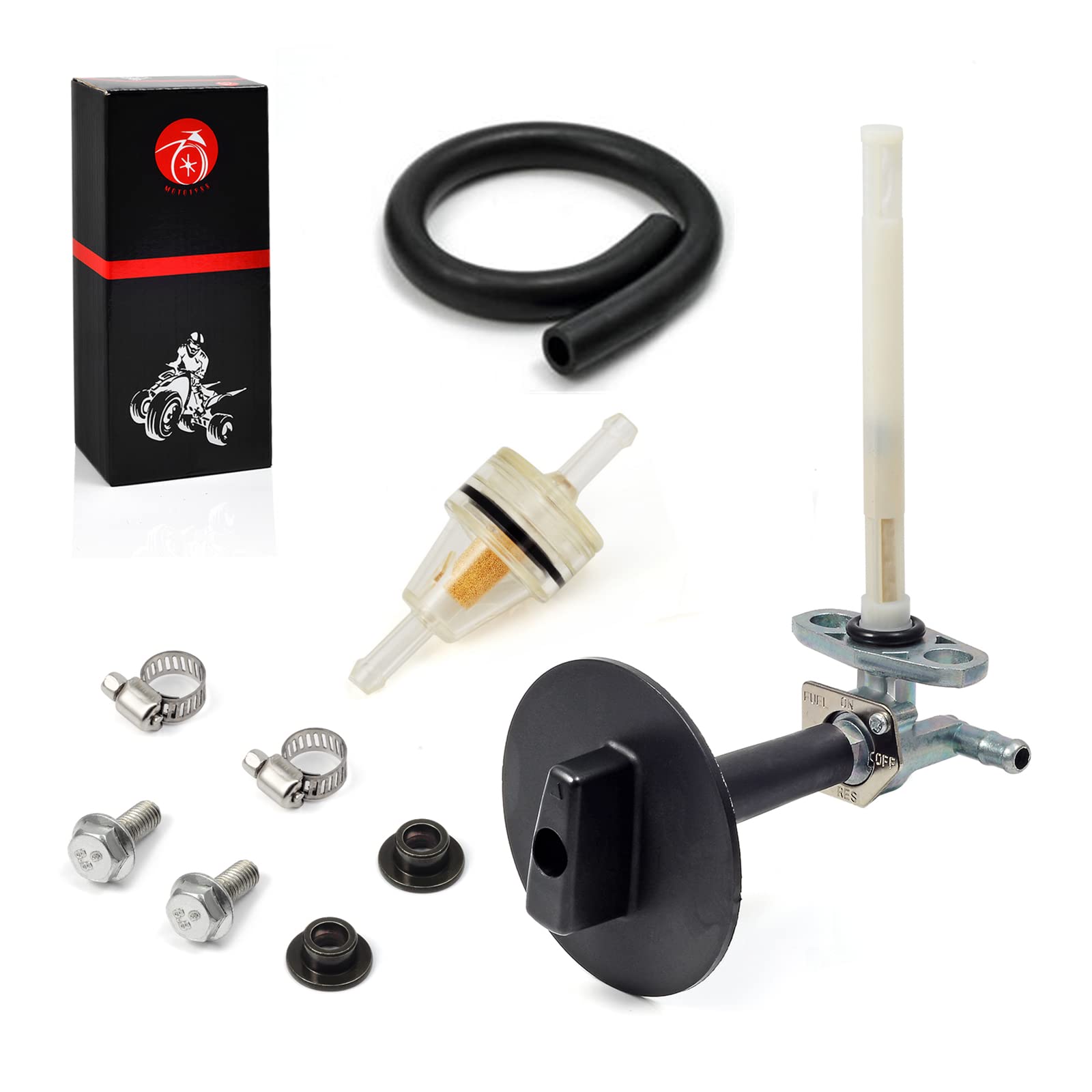 Fuel Valve Petcock & Lever Compatible With Honda Recon 250 Rancher 350 420 Foreman 400 Foreman 450 Fourtrax Foreman Rubicon 500 