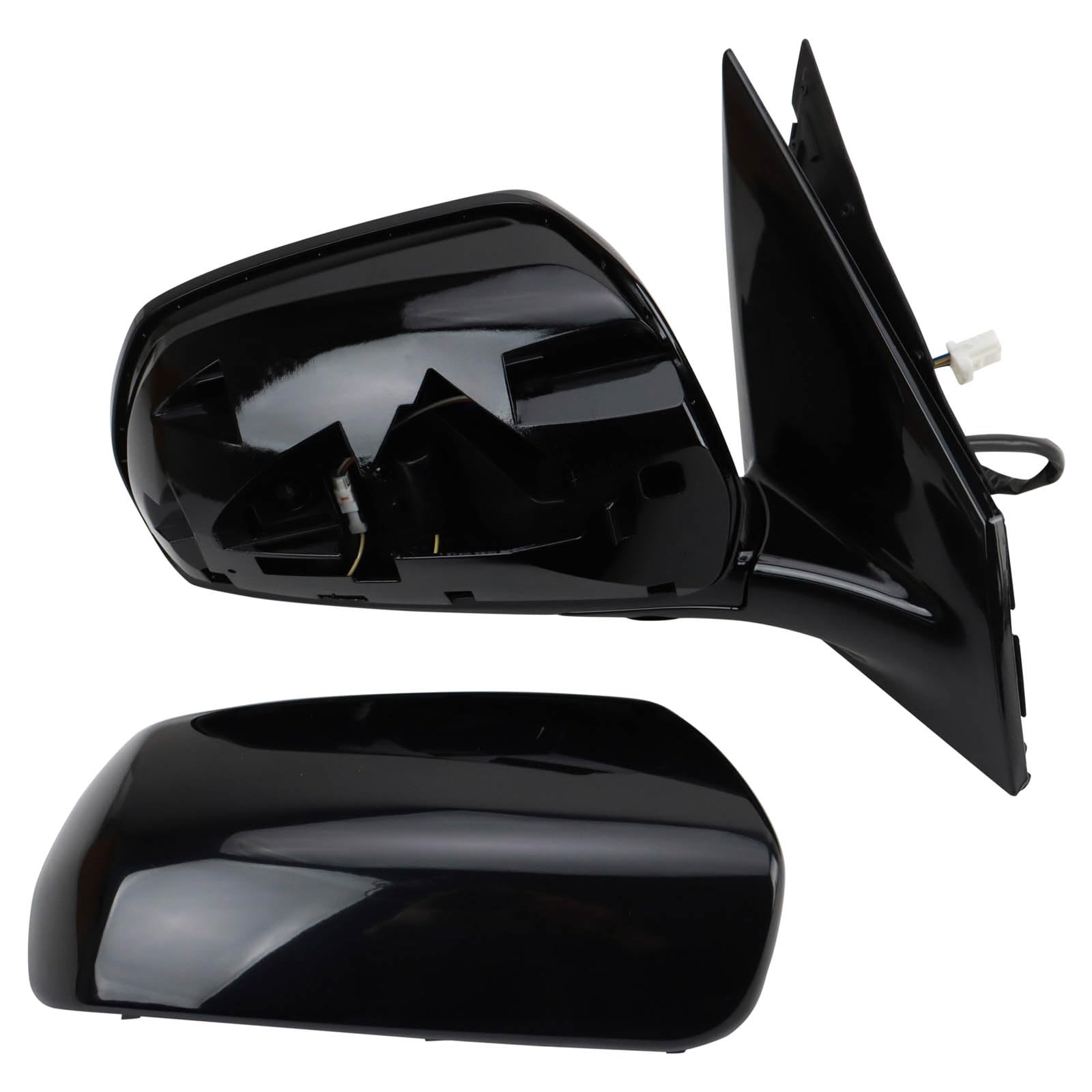 Trq Right Mirror Without Heat Without Memory With Gloss Black Housing Passenger Side Compatible With 2005-2007 Nissan Murano Ni1