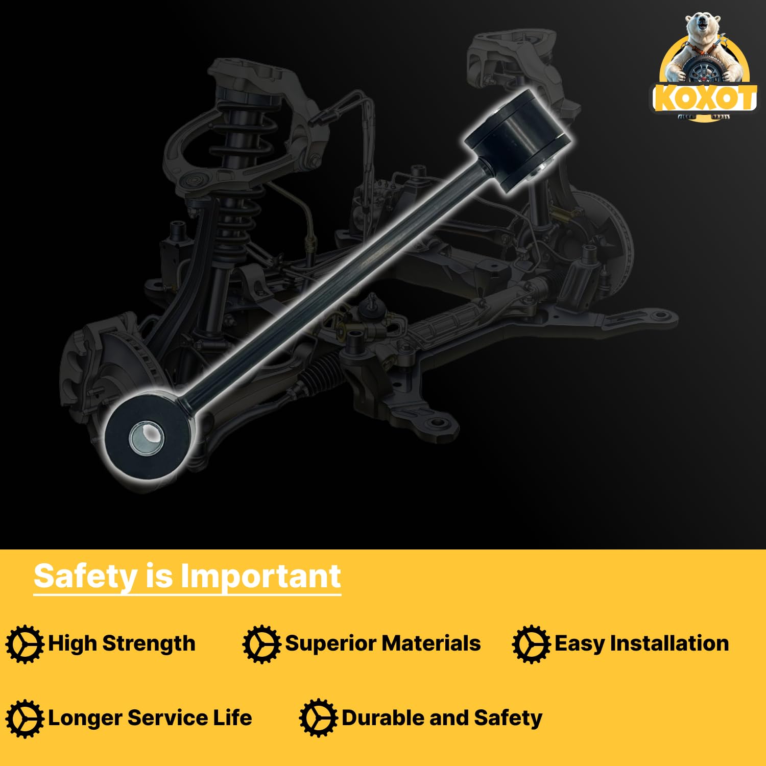 Koxot 2Pcs K80861 Front Sway Bar Stabilizer Link Fit For Jeep 2006-2010 Commander, Front Sway Bar End Link Fit For Jeep 2005-201