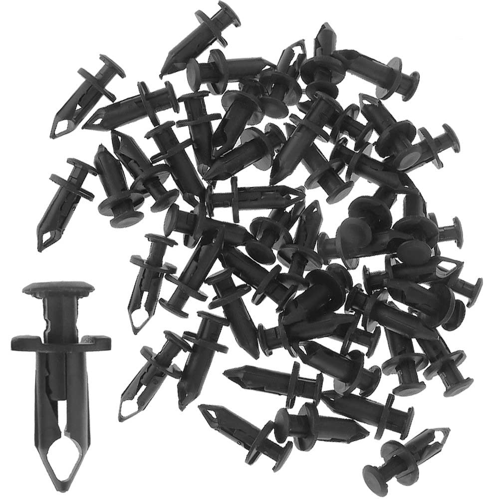Vkinman Plastic Fender Clips Body Rivets Replacement For Honda Rancher Foreman Rubicon Rincon Trx680 Trx650 (50-Pack)