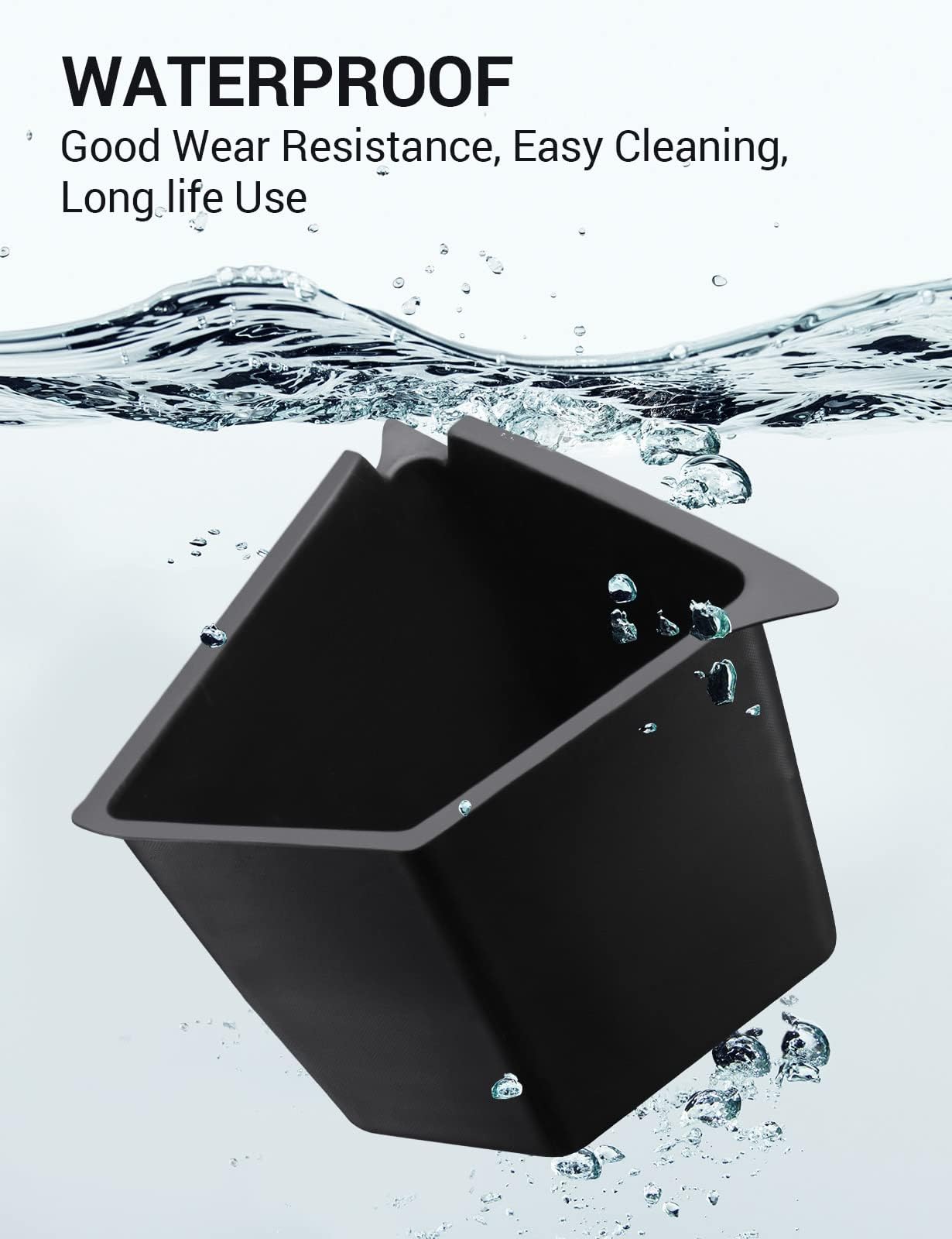 Basenor 2020 2021 Tesla Model Y Trunk Organizer, Waterproof Rear Trunk Storage Bins Side Box With Carpeted Lip Interior Accessor