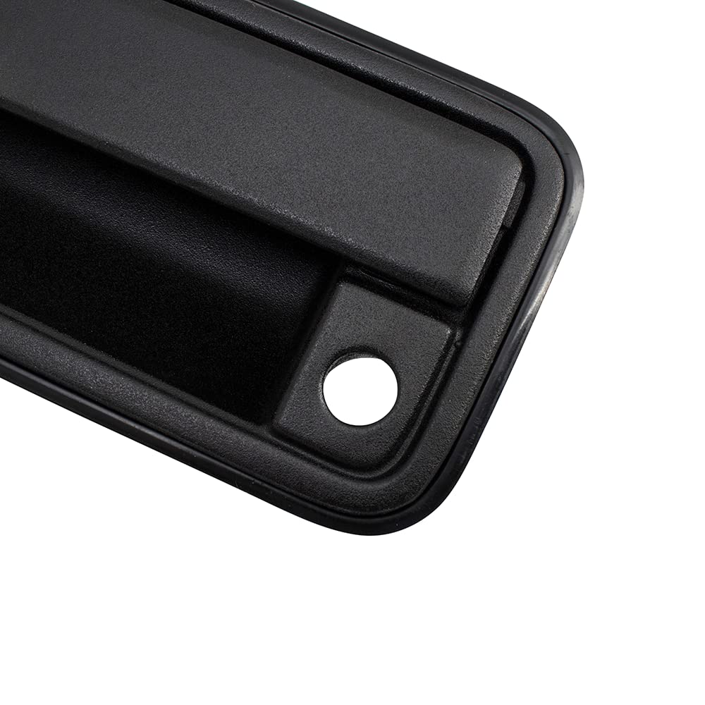 AutoandArt Brock Replacement Driver & Passenger Side Front Outside Textured Black Metal Door Handle & Base compatible with 1995-2000 GM Pickup Truck
