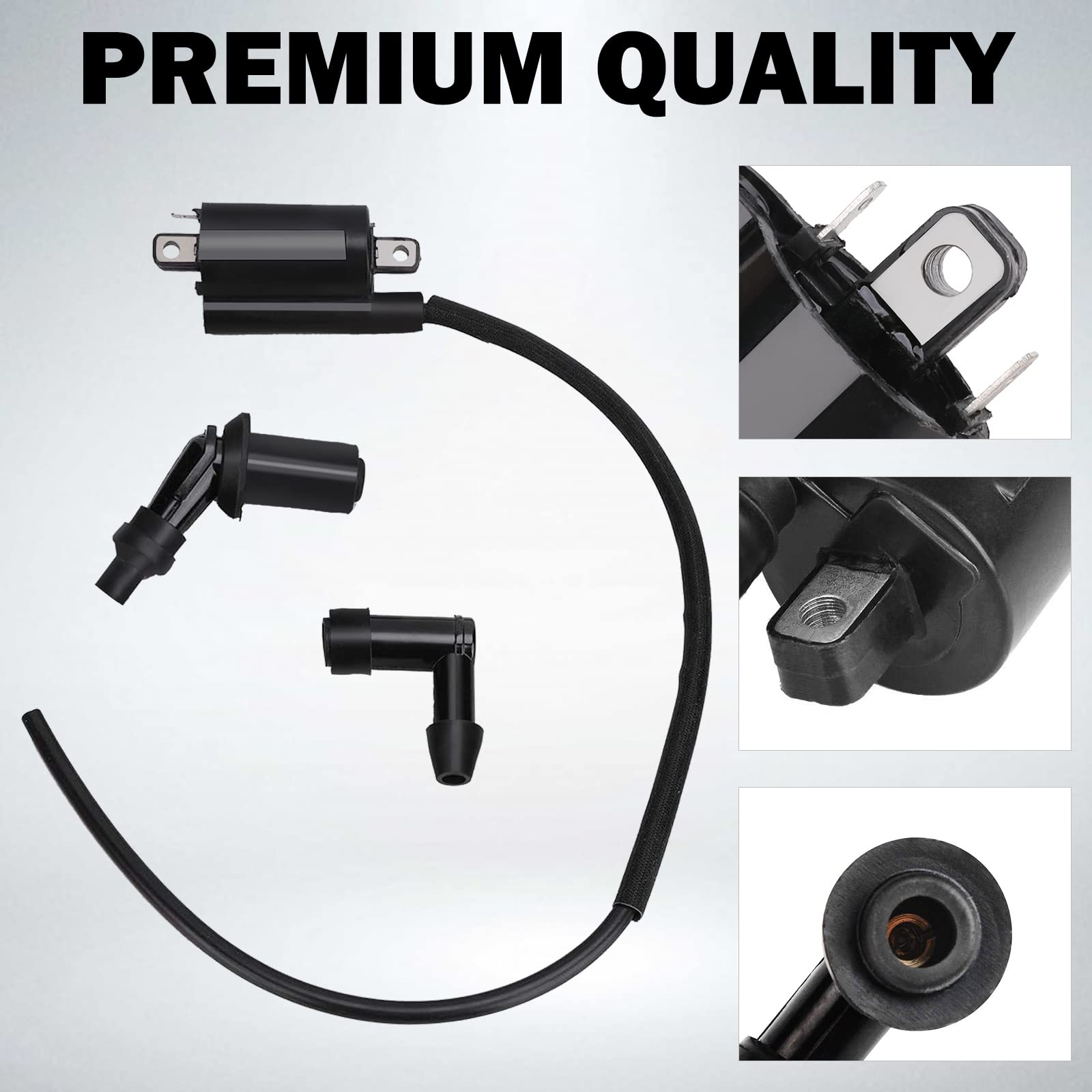 Ignition Coil For Kawasaki Mule 3010 4010 2510 2500 2520 3000 3020 4000 4010 Kaf 620 650 Fd620D Fd611V Fd661D Fd440V Fd501D Fd501V Vn 800 Vulcan Coil Replace 21121-2092 33410-38A20 21121-2083 Am120732