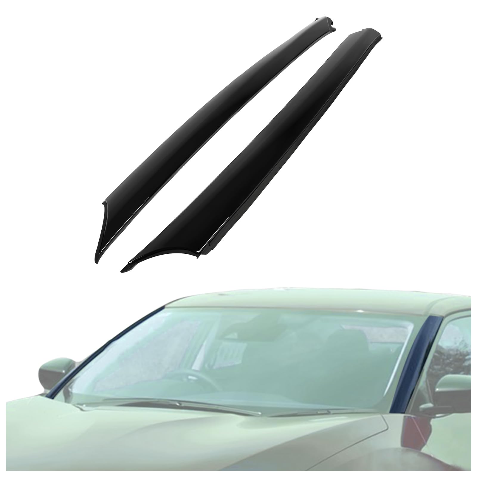 HECASA A-Pillar Trim Pair Compatible with 2016-2023 Nissan Maxima Replacement for 768374RA0A 768379DD0A 76836-9DD0A 768369DD0A F