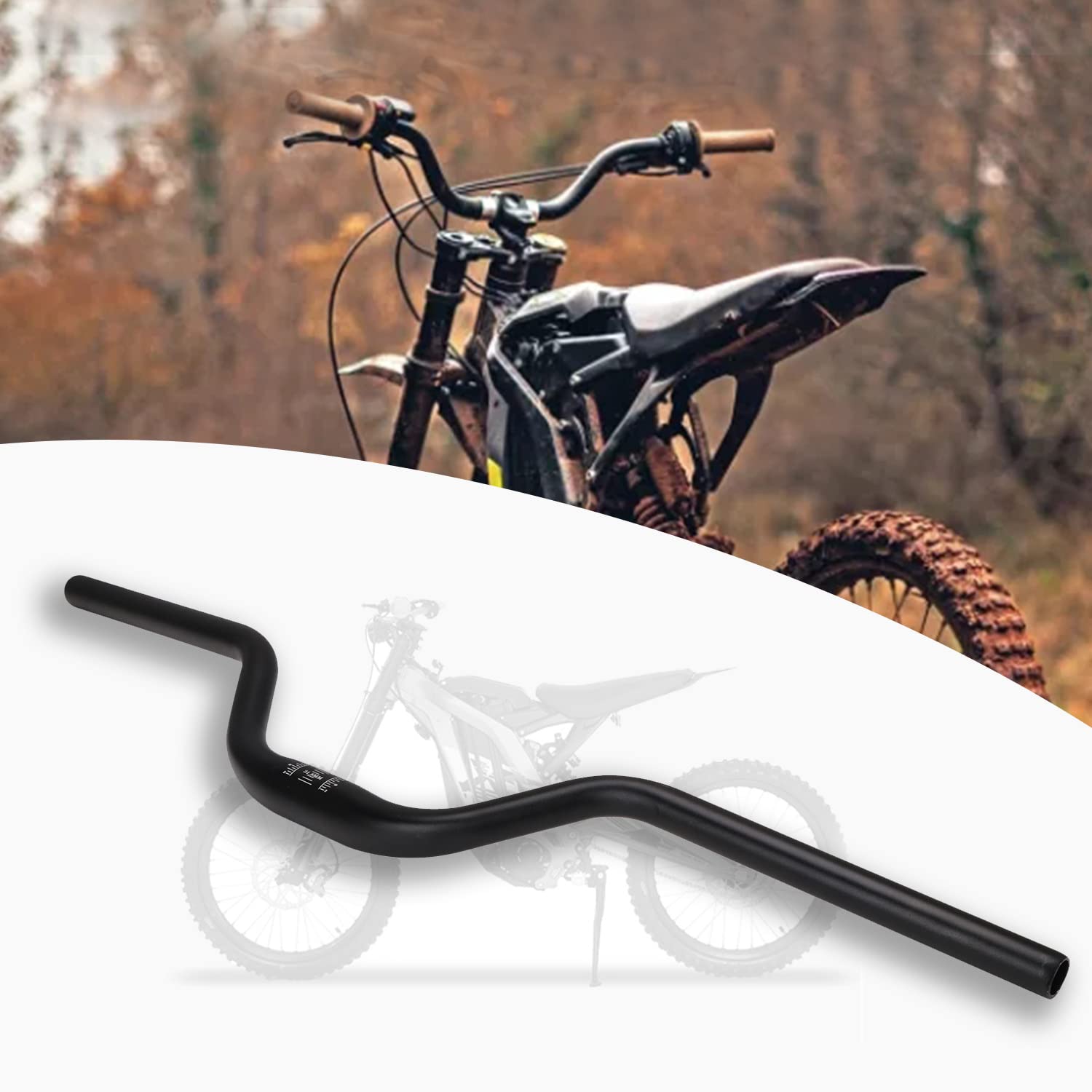 JFG RACING Surron Handlebar,7075 Aluminum 31.8MM and 7/8'' 22MM andHandle Bar Heightened for Sur Ron/Surron/Light Bee/X160/X260 