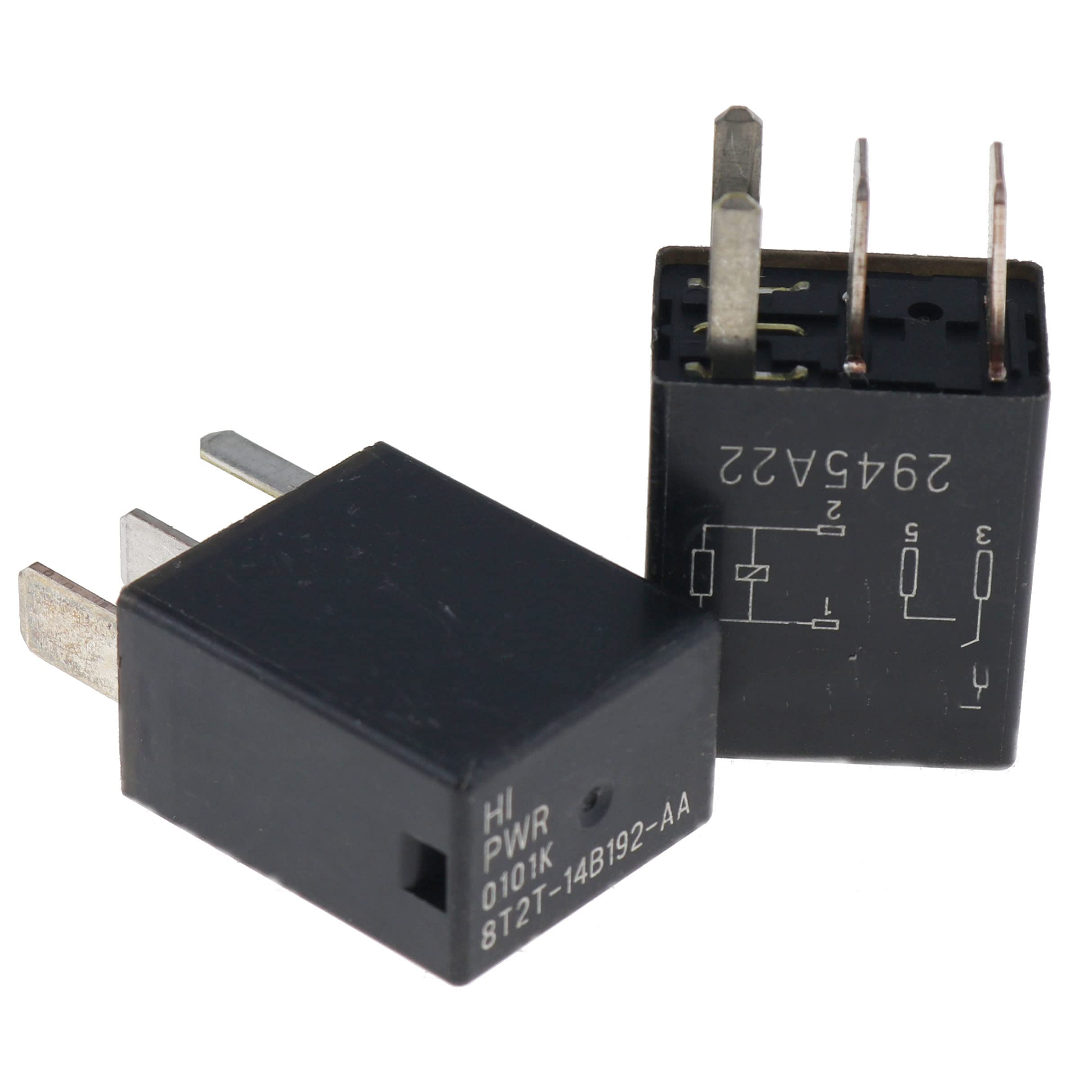 Dvparts 2X 4-Pin Relay Black Multi-Purpose Relay 8T2T-14B192-Aa For Fusion F150 F-250