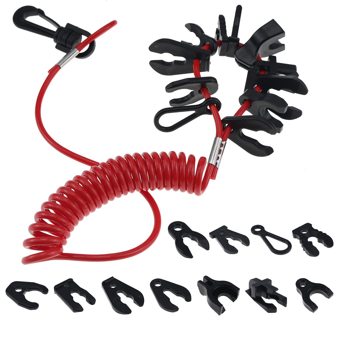 Holdia Universal Safety Kill Stop Switch With 11 Keys & Lanyard Compatible With Johnson Evinrude Yamaha Honda Omc Mercury Marine