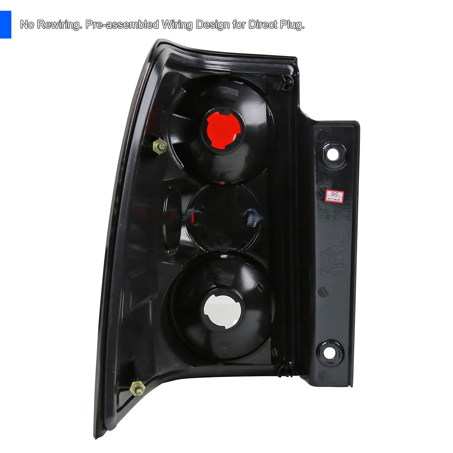 Spec-D Tuning Smoke Lens Tail Lights Compatible With 2003-2006 Ford Expedition, Left + Right Pair Assembly