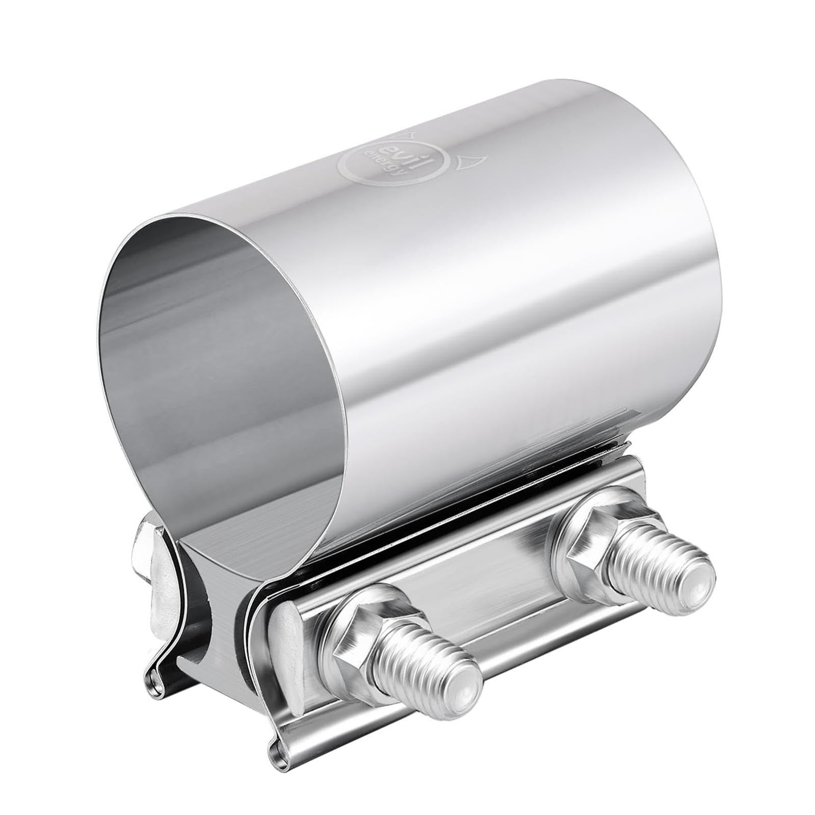 Evil Energy 1.75 Inch Exhaust Clamp,1 3/4'' Butt Joint Band Clamp Sleeve Coupler Stainless Steel For Pipes,Mufflers,Catalytic Co