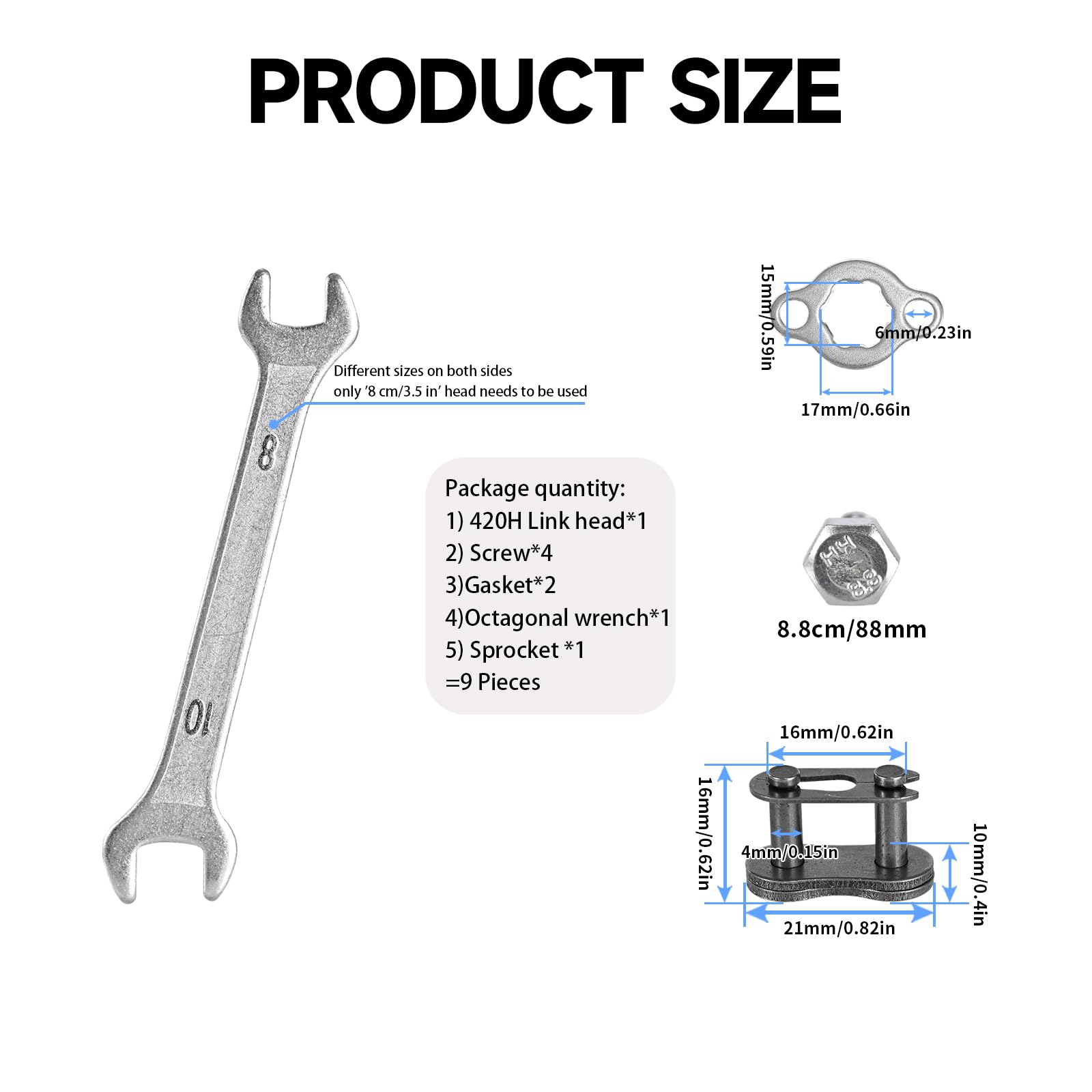420 Chain Sprocket 12T Front Sprocket 17mm for 50cc 70cc 90cc 110cc 125cc Dirt Pit Bike Mini Bike ATV 4 Wheeler Moped Go Kart Sp