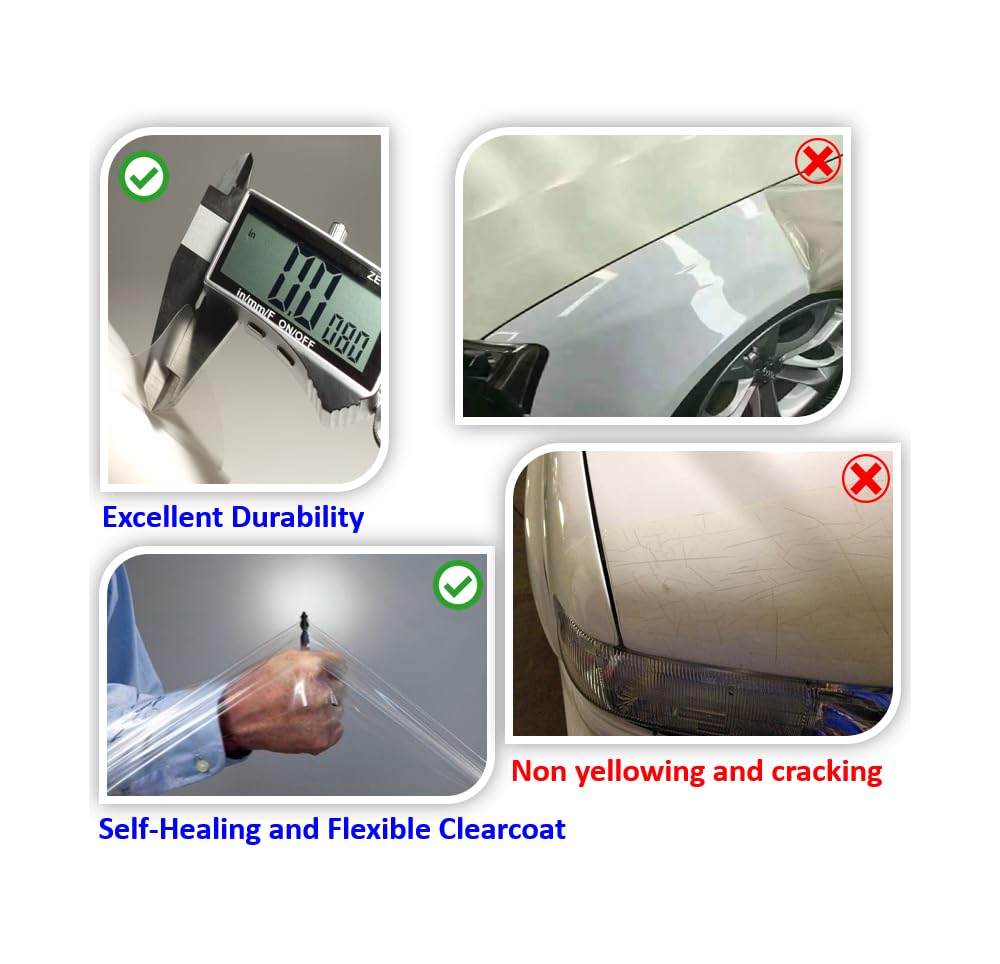 3M 5Pcs Car Door Handle Cup Protector/Sticker/Guard, 3M Ppf(Paint Protection Film), Clear(Transparent), Anti Scratch, Universal