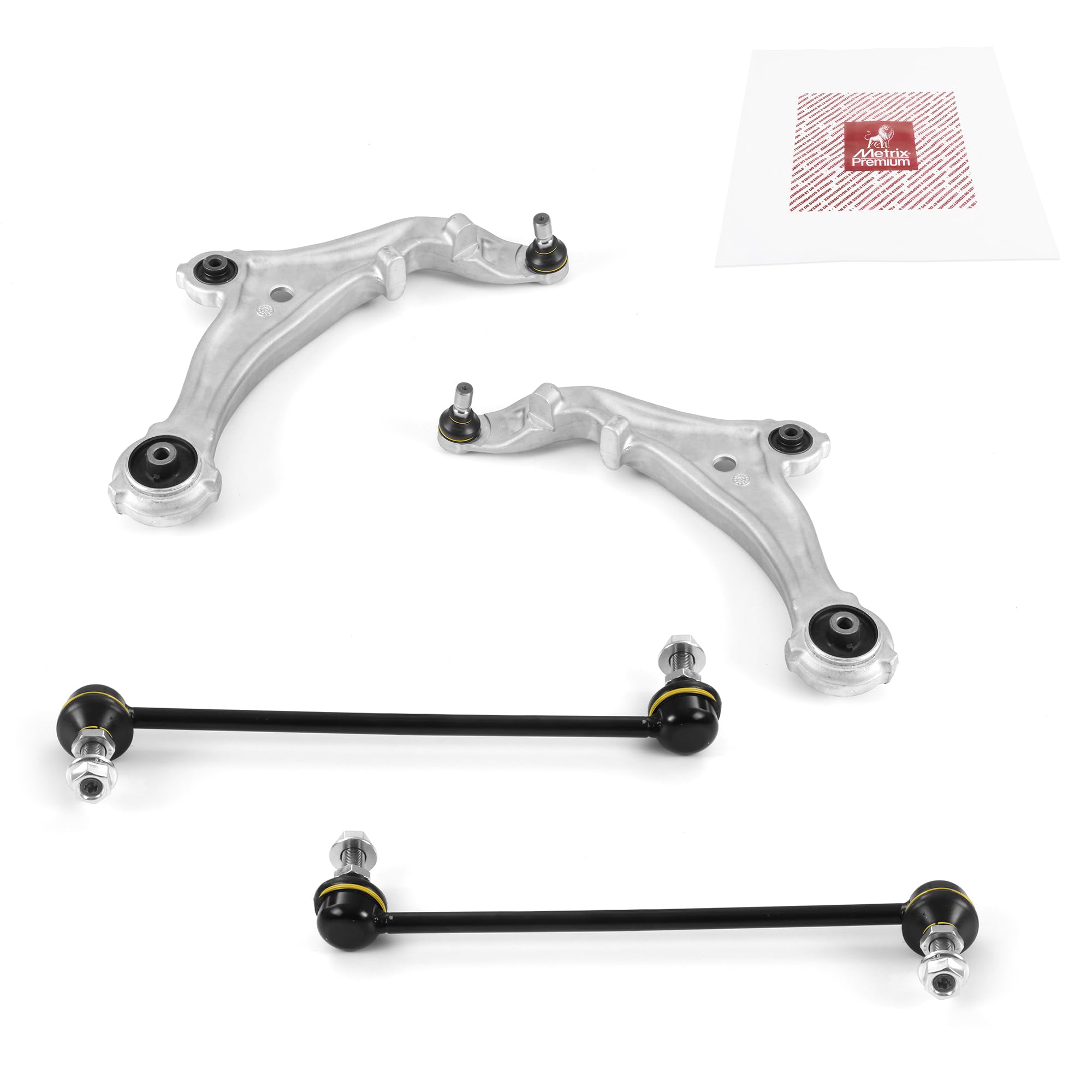 Metrix Premium Chassis Parts - 4 Pc Front L/R Lower Control Arm & Front L/R Sway Bar Stabilizer End Link Kit Fits 2009-2014 Niss