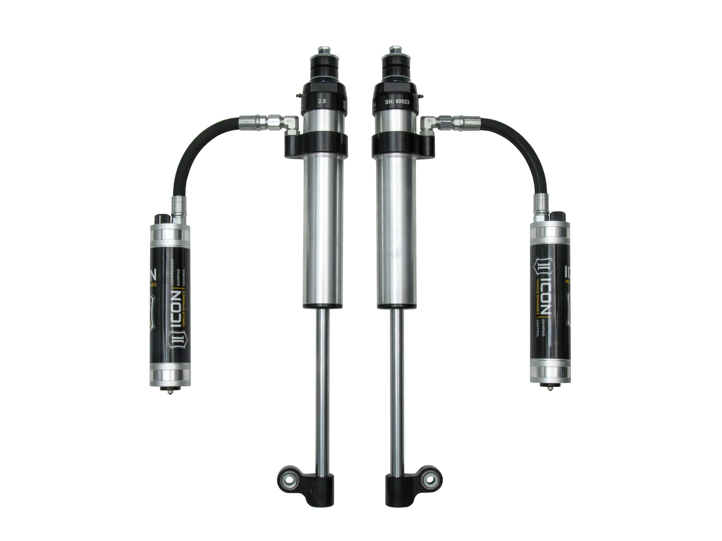 Icon Rear 2.5 Rtx Omega Rr/Cdcv Shocks, Pair, Compatible With 2005-Up Toyota Tacoma, 57826Cp