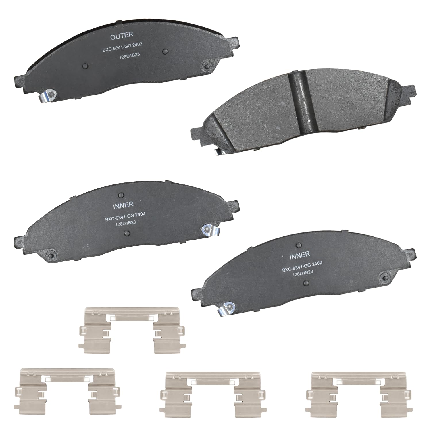Bendix Premium Sbc2402 Ceramic Front Brake Pads For Chrysler Pacifica 2024-2020, Jeep Grand Cherokee 2024-2023, Grand Cherokee L