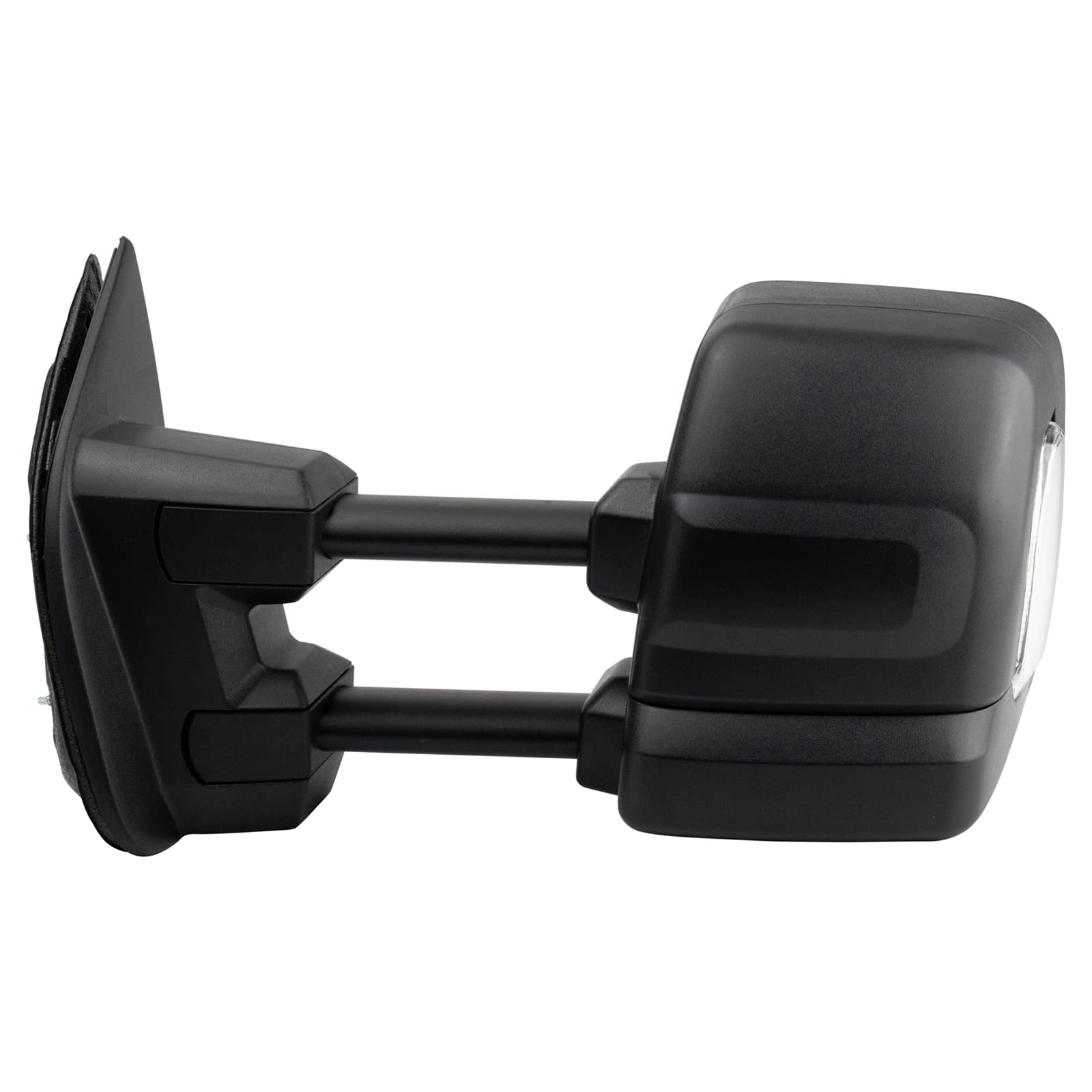 Trail Ridge Towing Mirror Power Heater Blind Spot Puddle Turn Signal Manual Telescoping & Folding Textured Finish Pair For 2016-