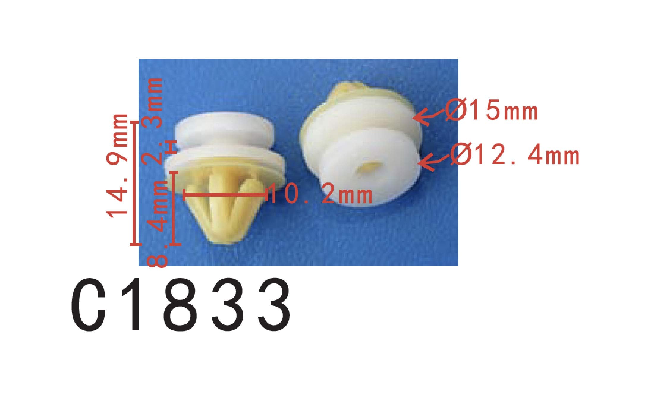 Autobahn88 Retainer Clip For Skirt Panel,Fender Flare, Compatible With Gm,Land Rover, Renault (Oem: 93176656, 4414720, Dyc101420