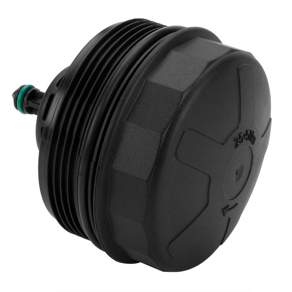 ONER AUTO PARTS Oil Filter Housing Cover Cap for BMW 11427525334, Black, ABS