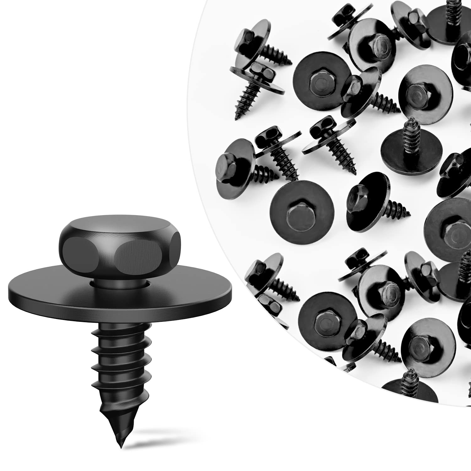 Gooacc 25Pcs Hex Head Sems Screws M4.8-1.61 X 16Mm Engine Shields Splash Guard Bumper Cover Replacement For Bmw 128I 135I 228I 2