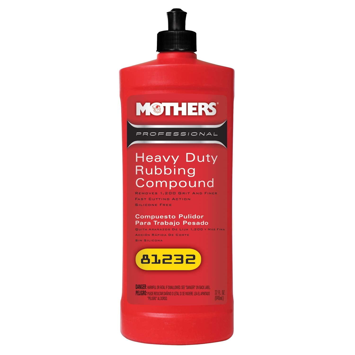 Mothers 81232 Professional Heavy Duty Rubbing Compound - 32 Oz. , Red