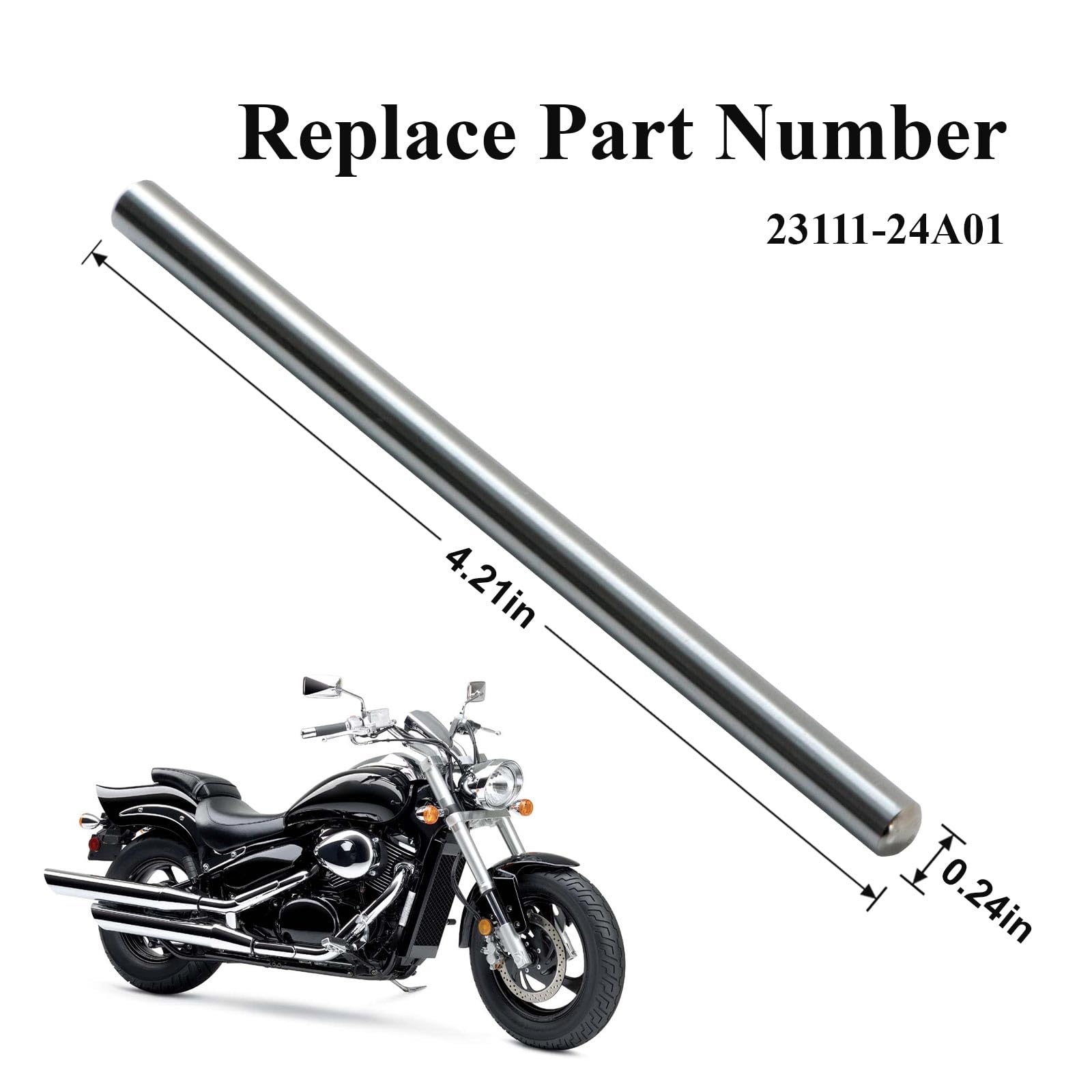 FUSCH Clutch Push Rod, Clutch Release Push Rod Shaft Compatible with Suzuki GS500E, GS500F, GSXR1100W, VS1400/S83 Boulevard, VL1