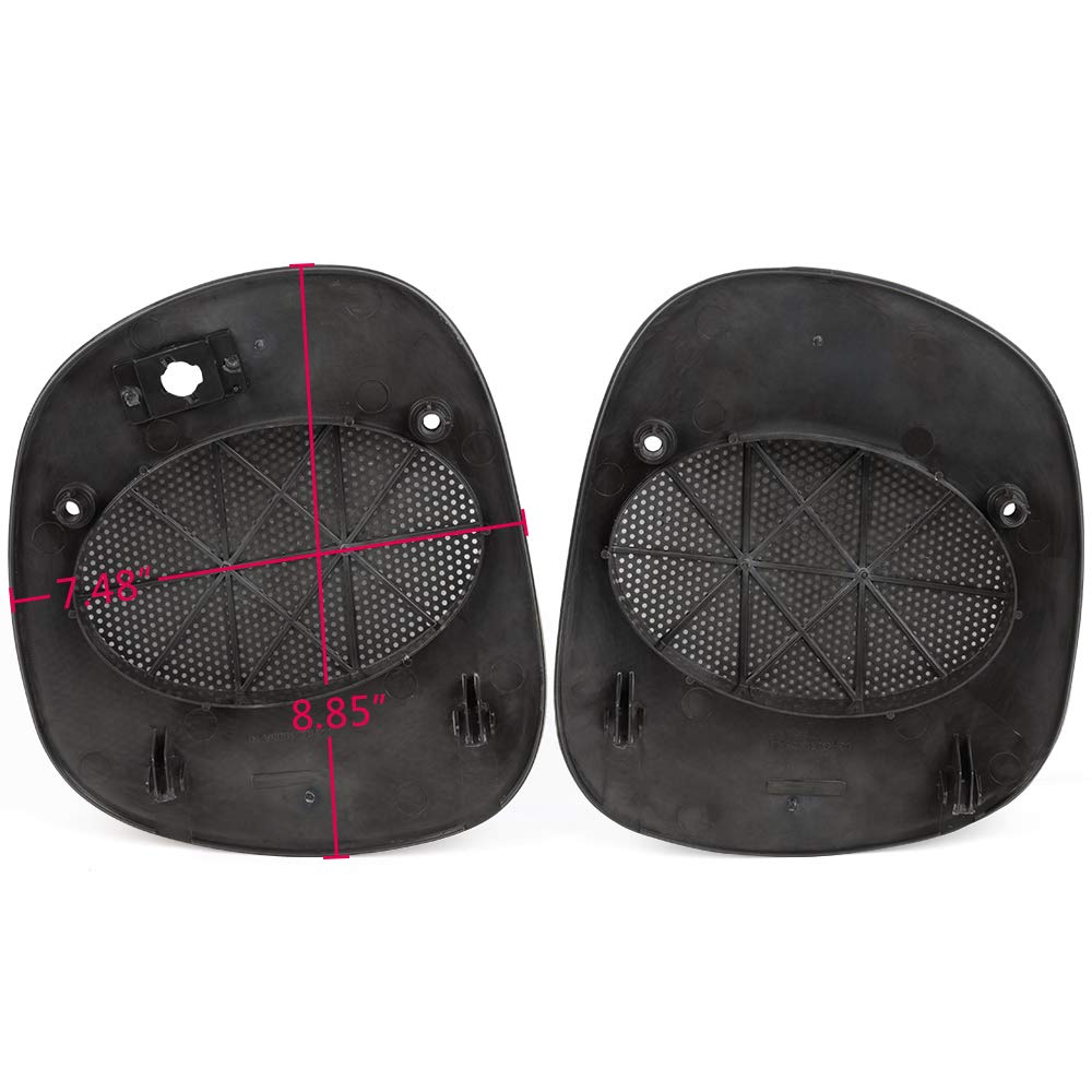 Pit66 Front Speaker Grill Cover Compatible With 98-05 Chevy Blazer/98-05 Gmc Jimmy Black Grille