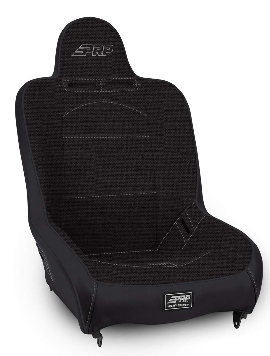 Prp Seats Premier Fixed Back Seat For Jeep, Truck, Off Road 4X4, Buggies - Original Suspension Seat With Tweed Center And Versatile Containment For All-Around Off-Road (Black)