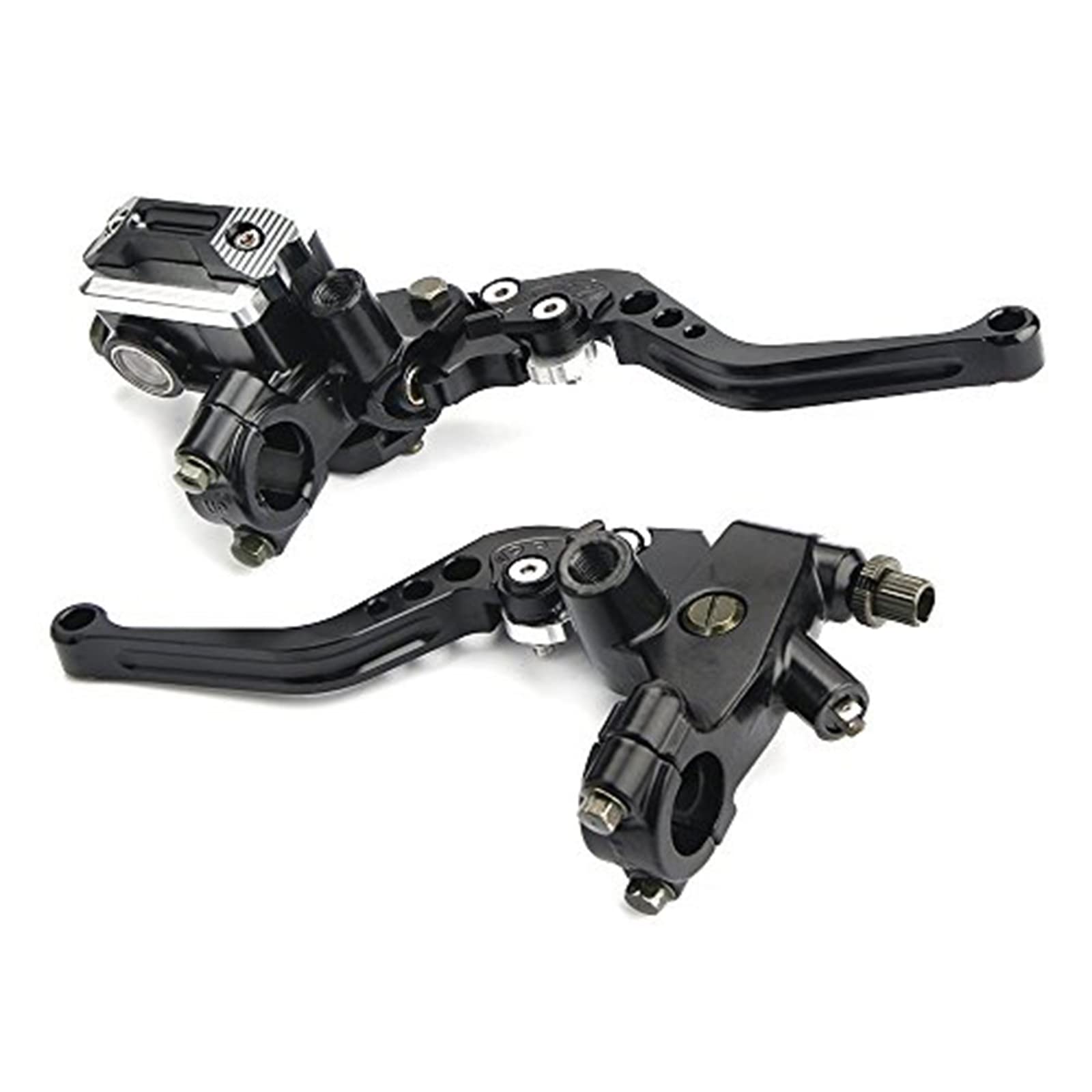 Lisylineauto Motorcycle Brake Lever 7/8" 22Mm Handlebar Brake Master Cylinder Clutch Lever Left & Right Set Compatible With Harley Honda Kawasaki Suzuki Yamaha Black