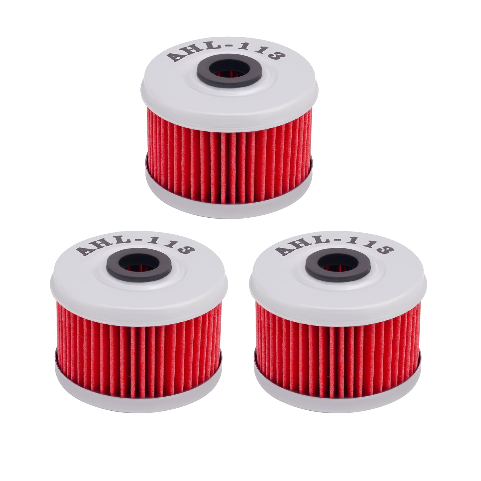 Ahl 113 Oil Filter For Honda Trx350Fe Rancher 4X4 Es 350 2000-2006 (Pack Of 3)