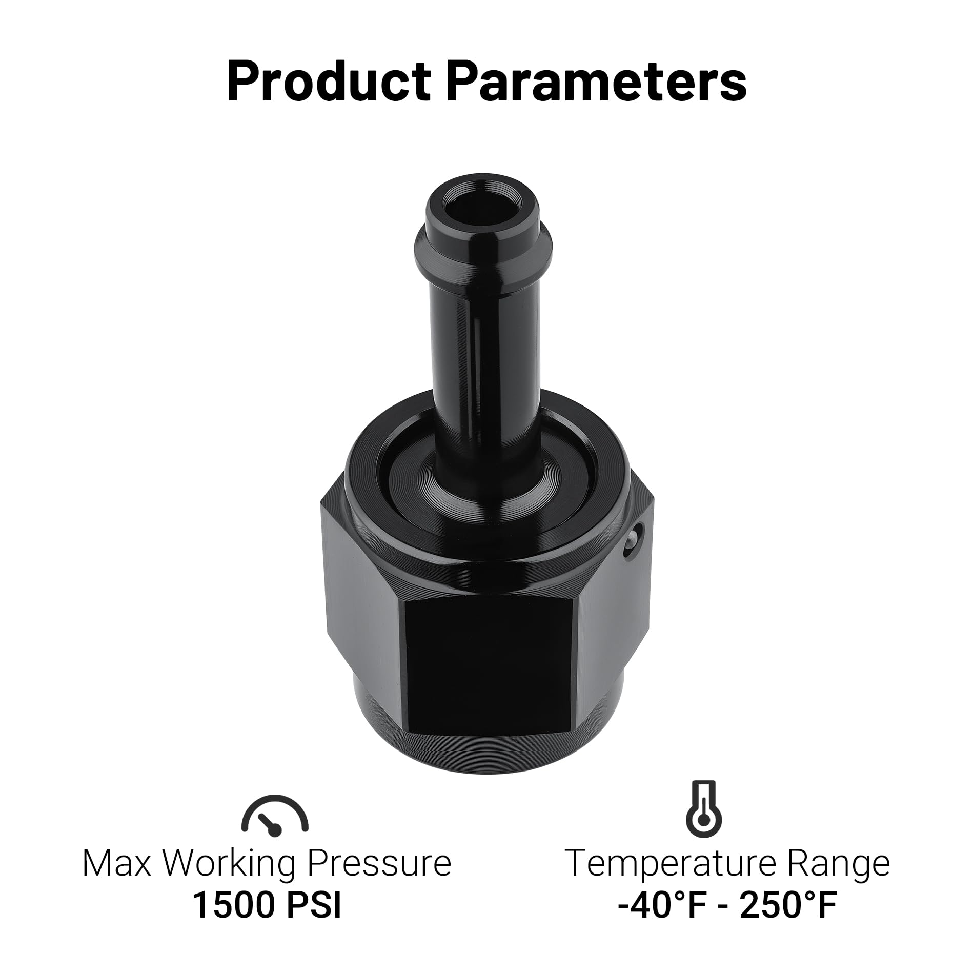 EVIL ENERGY 6AN Female to 1/4 '' Barb Hose Fitting Straight Swivel