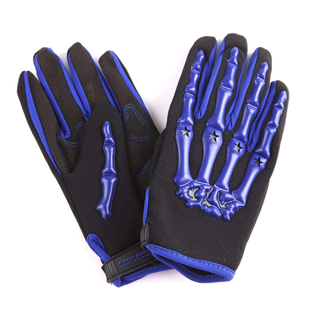 1Storm Adult Motocross Gloves Motorcycle Bmx Mx Atv Dirt Bike Bicycle Skeleton Cycling Gloves Blue