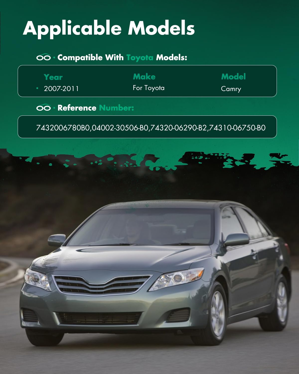 Scitoo A Pair Left And Right Gray Sun Visor Assembly Fit For 2006 2007 2008 2009 2010 2011 For Toyota Camry Sedan Windshield Vis