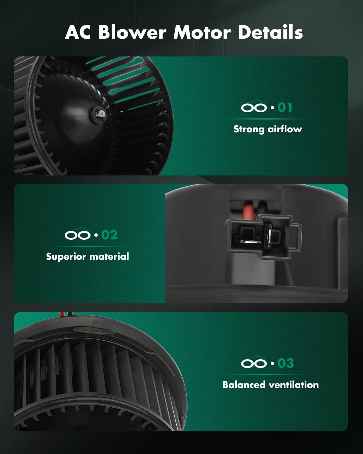 Scitoo 700223 Front Hvac Blower Motor With Fan Cage For Ford 2008-2012,For Mercury 2008-2011