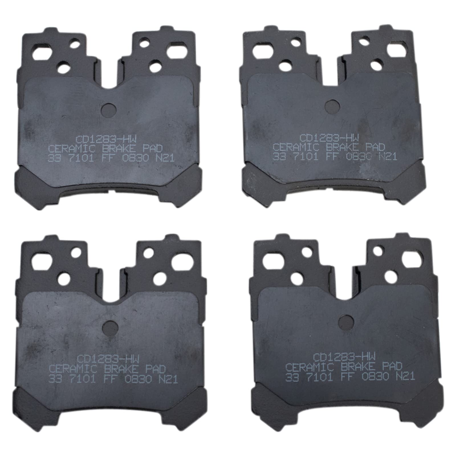 TRQ Rear Brake Pads Ceramic Compatible with 2007-2017 Lexus LS460 2018-2021 LS500 2018-2020 LS500h 2008-2016 LS600h
