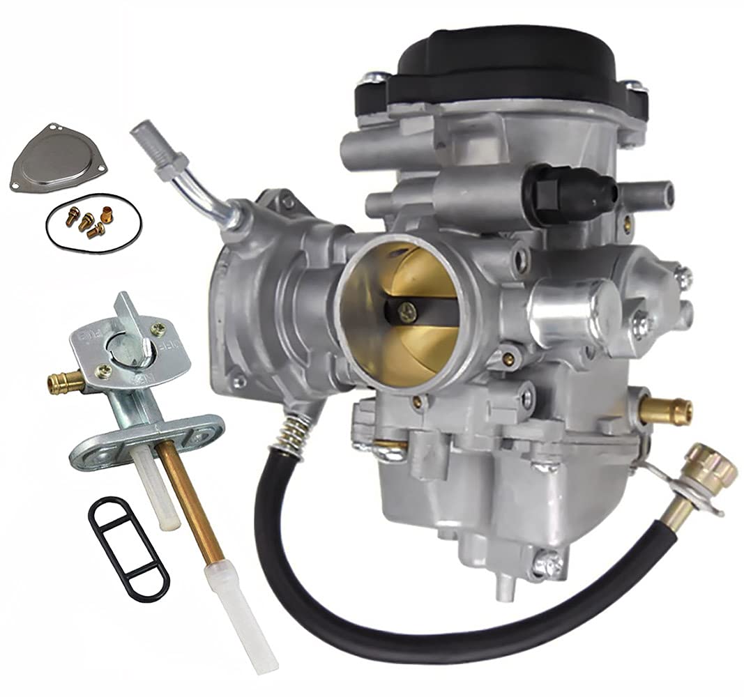 Yfm400 Carburetor Fits For Yamaha Grizzly 450 Carb Yfm450 Yfm 450 Big Bear 400 2X4 4X4 Yfm400 With Fuel Tank Switch Valve Petcock