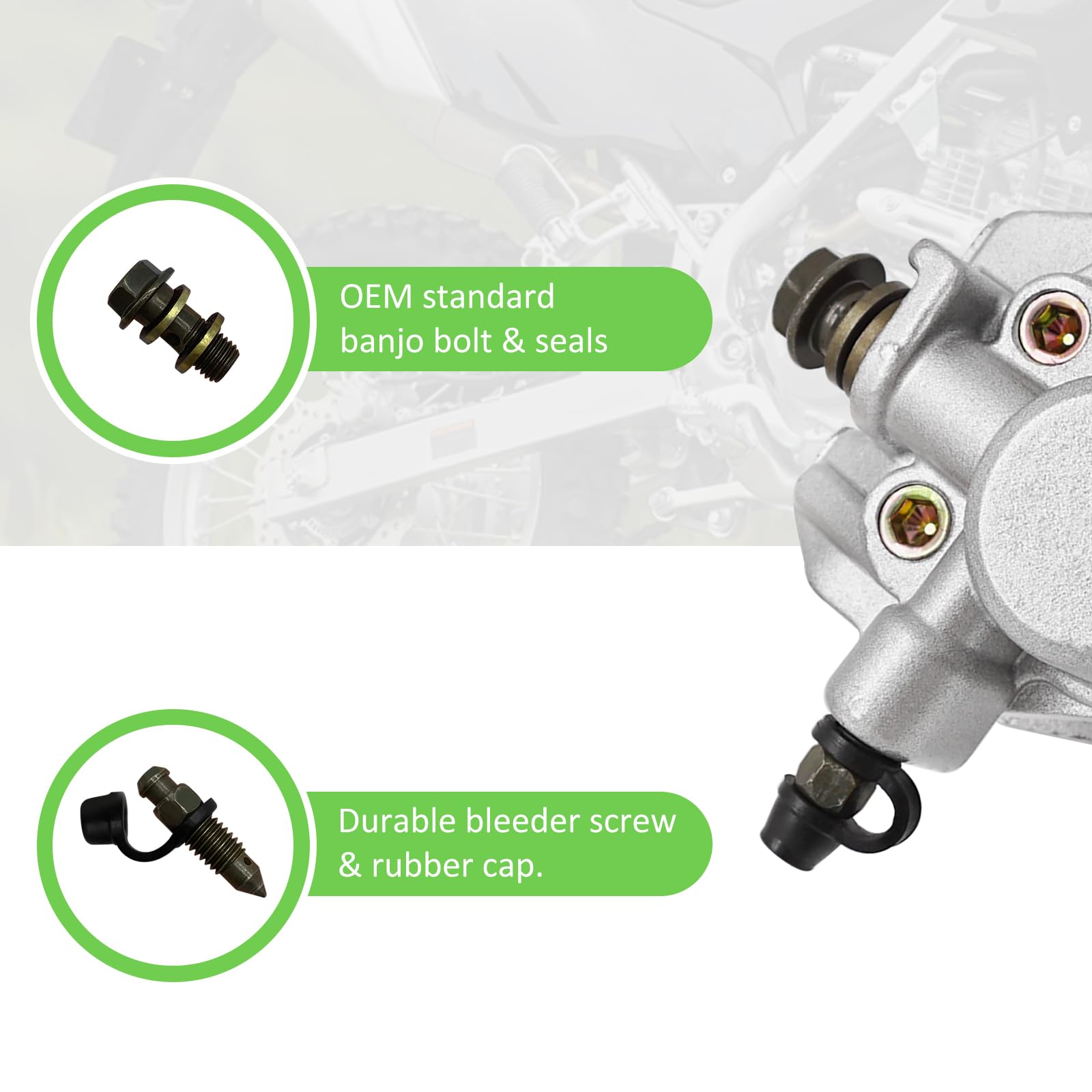 M Mati Rear Brake Caliper For Kawasaki Kx65 Kx80 Kx85 Kx100 Kx112 Klx140 Klx150 Klx230 1988-2023 43080-0075 43080-0078 43080-5134 43080-0123