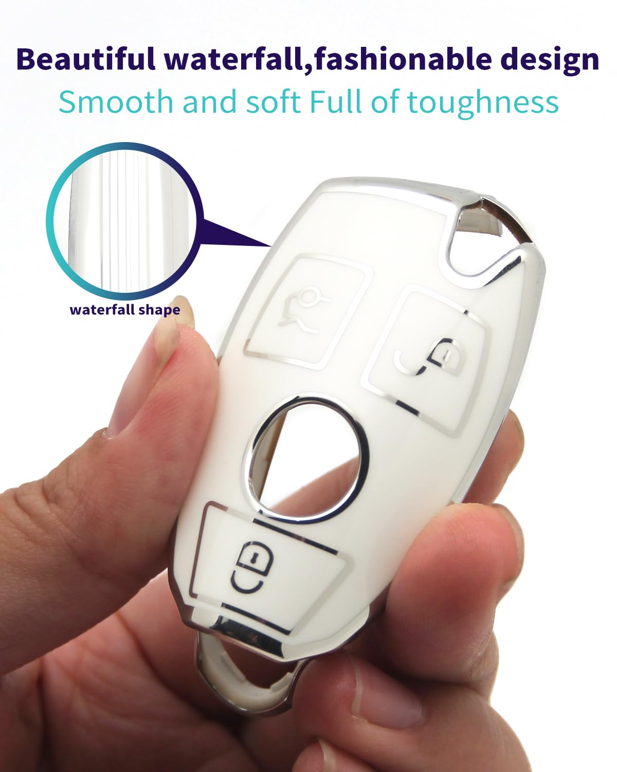 Haoyoumei Advanced Soft Tpu Key Cover Suitable For Mercedes Benz Cls Clk Amg Clk Glc Glk Gle Gls Ml Sl Slk A C E R S G Smart Rem